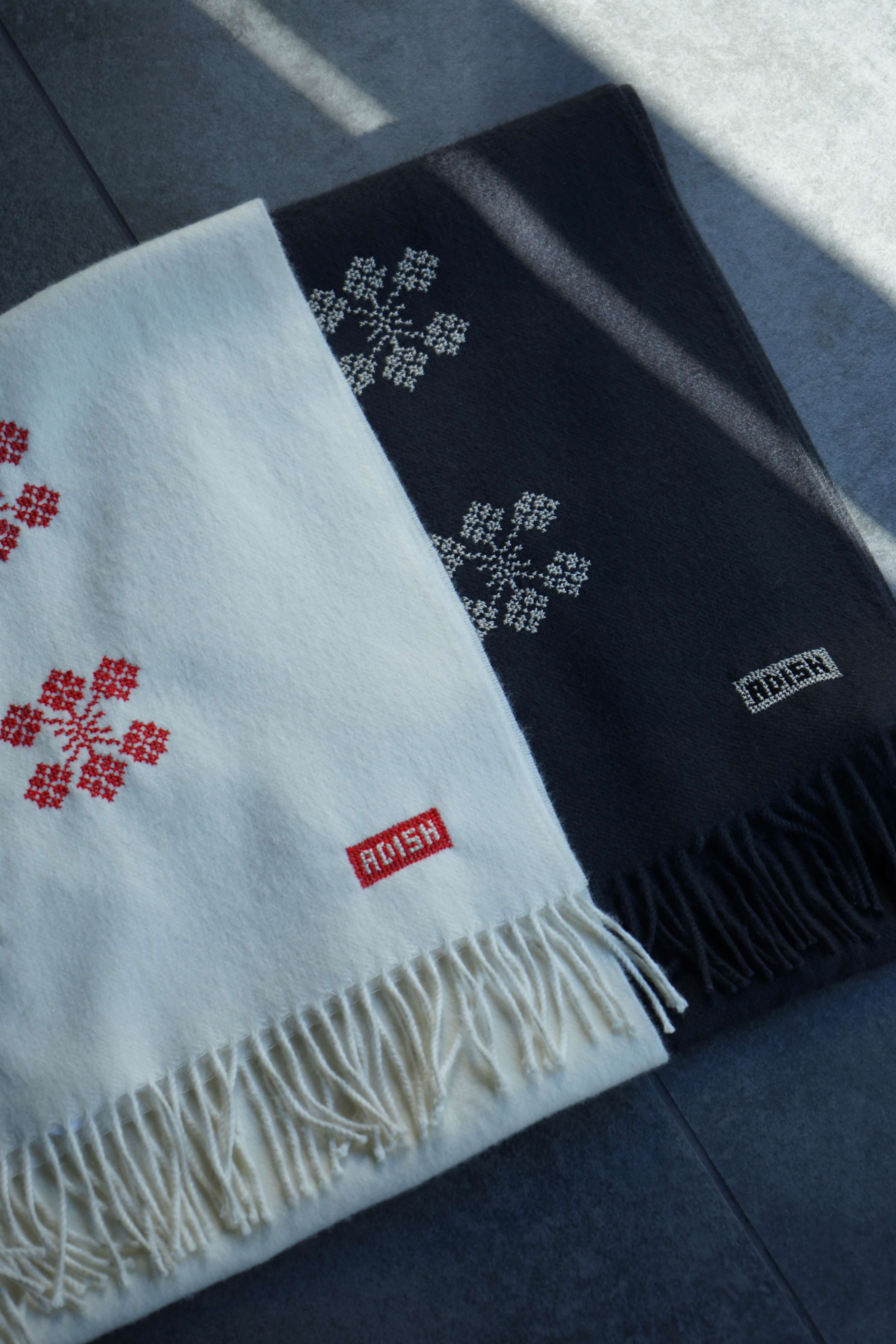 THE INOUE BROTHERS UP-CYCLED ALPACA SCARF - WHITE