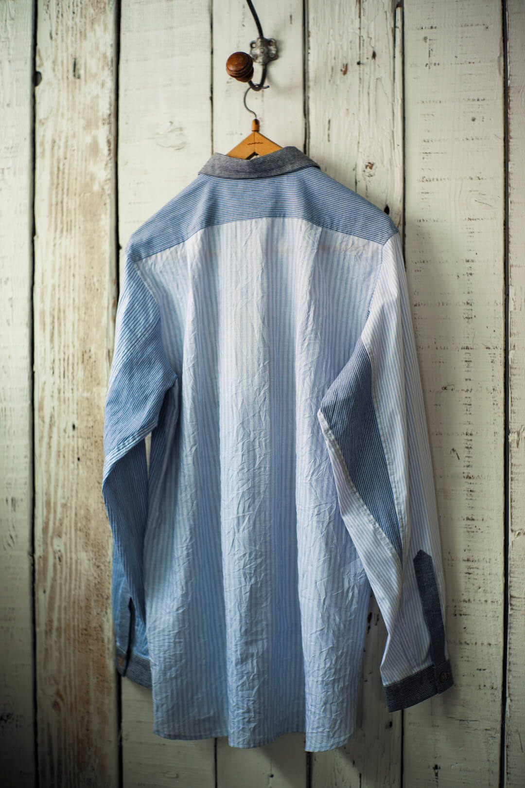 VINTAGE FABRIC EDITION BLUE STRIPE SHIRT