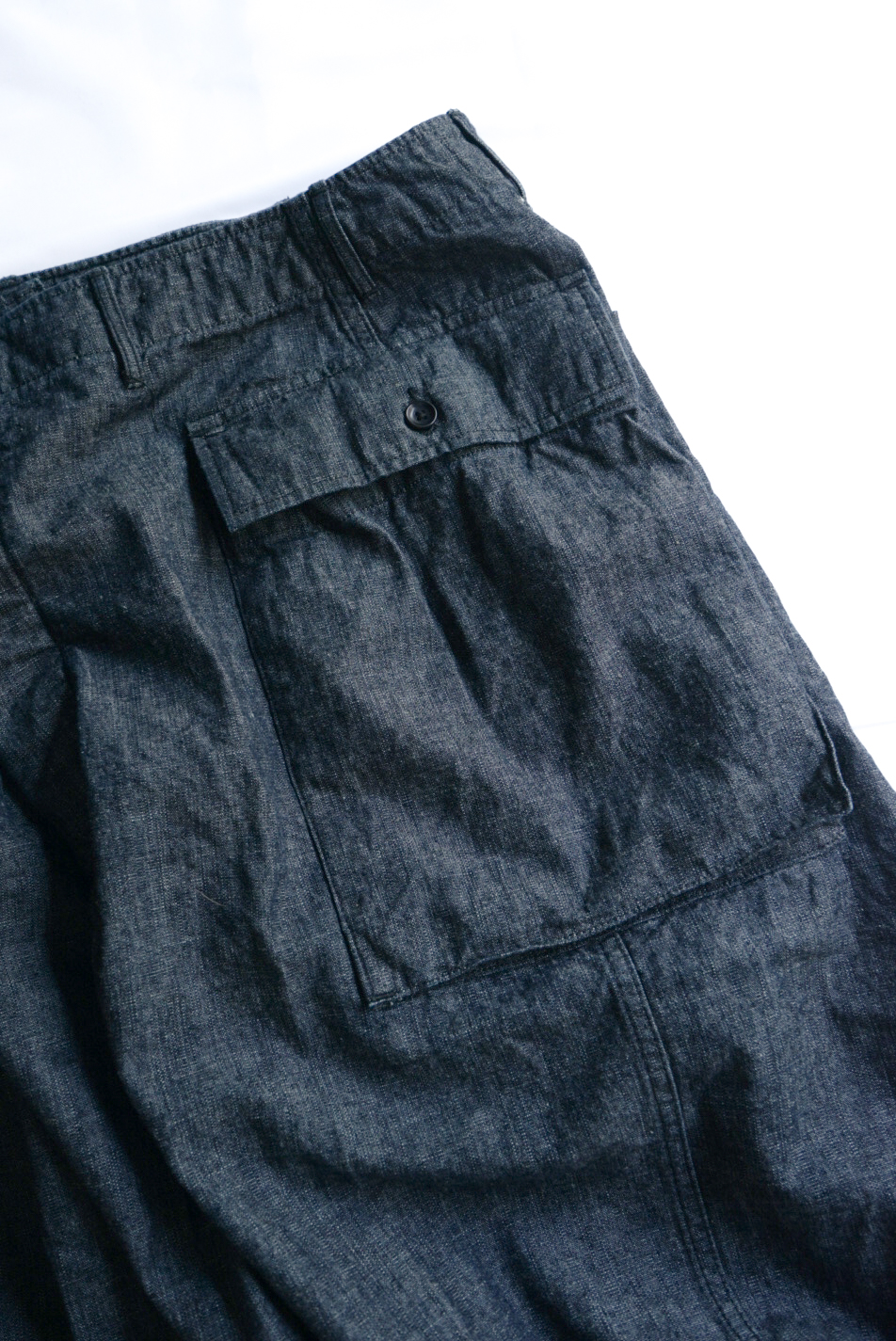 43 Cargo Pants Dungaree Cotton Linen Indigo - BONCOURA - ARCH 