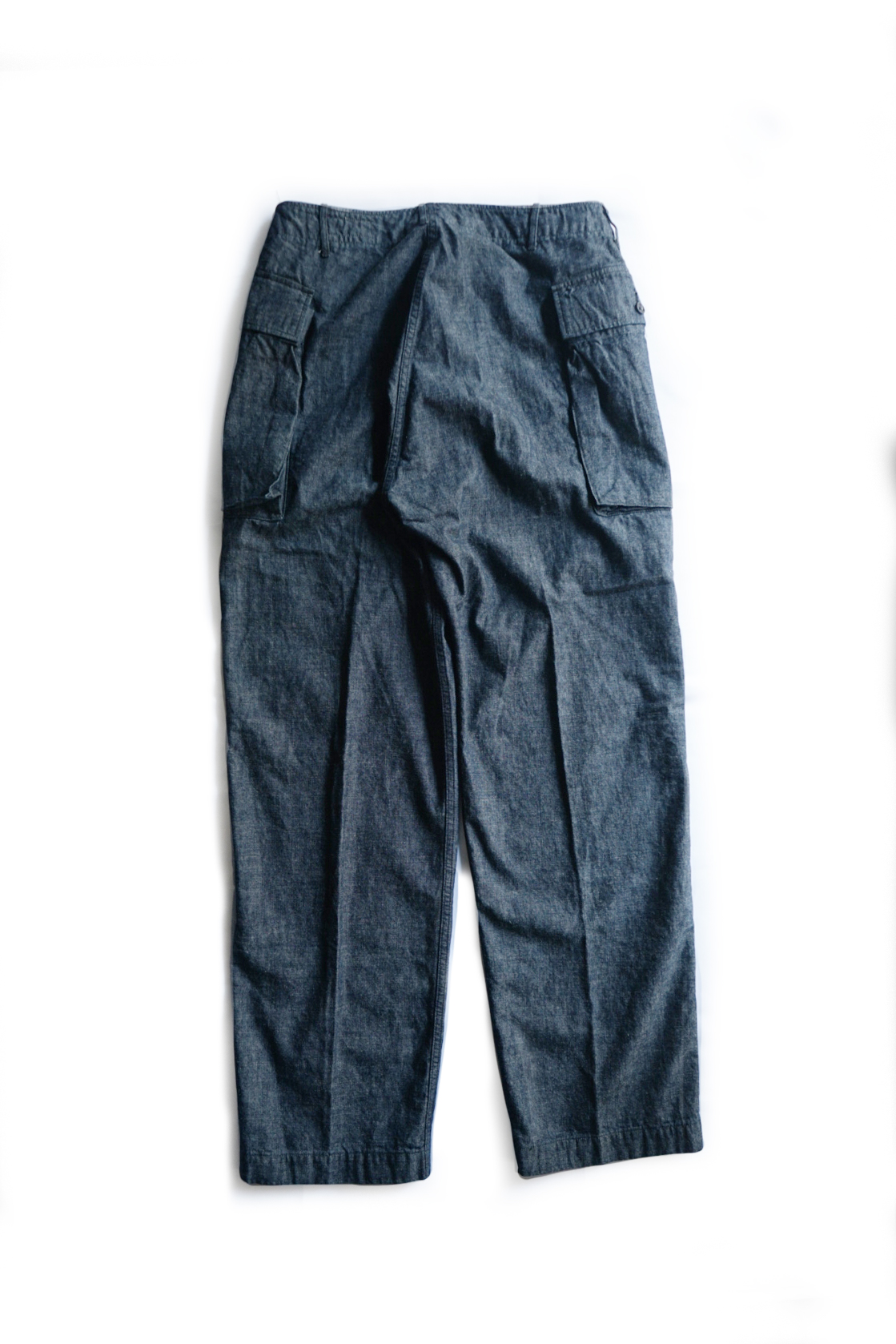 43 Cargo Pants Dungaree Cotton Linen Indigo