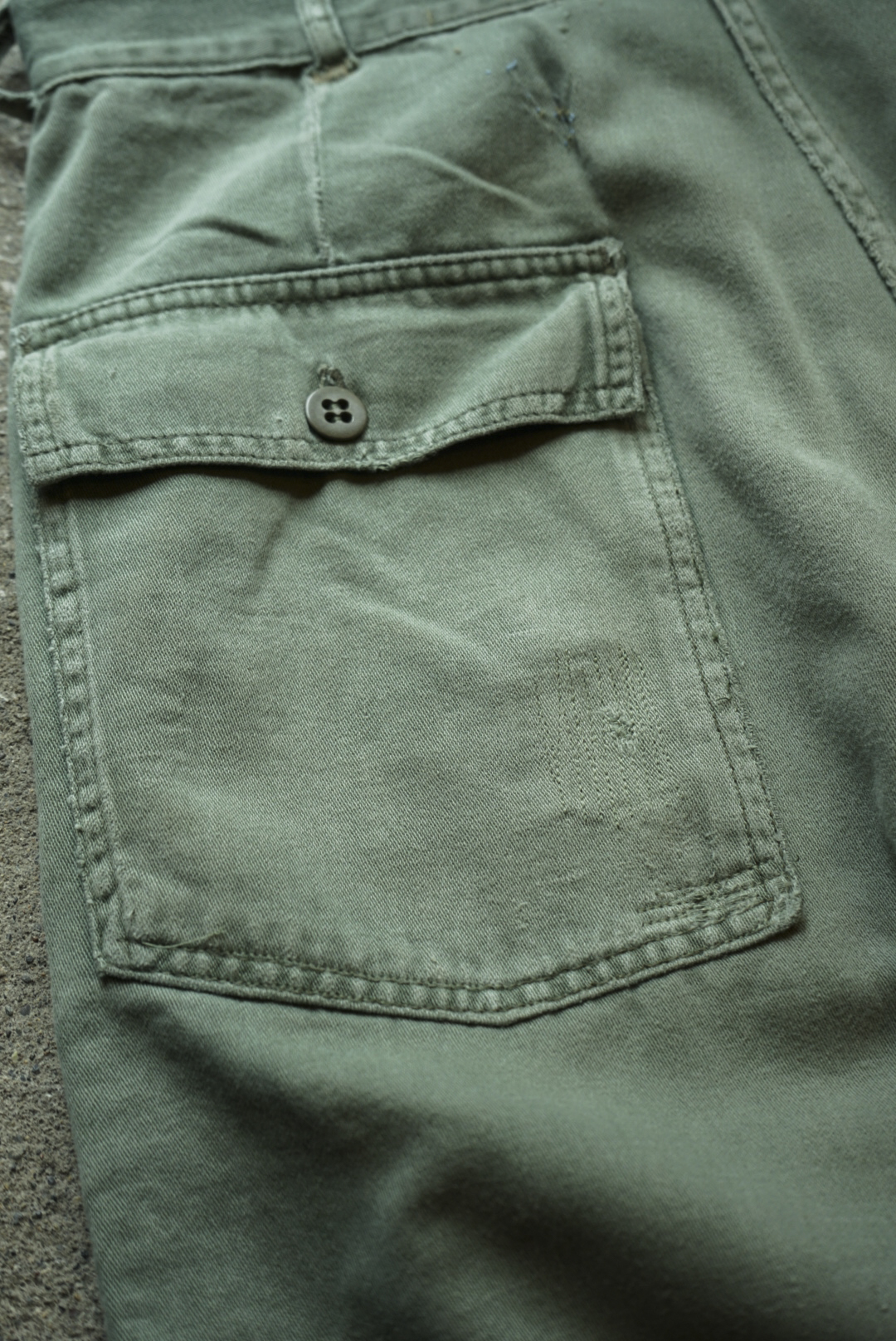 US ARMY BAKER PANTS REPAIRED 03