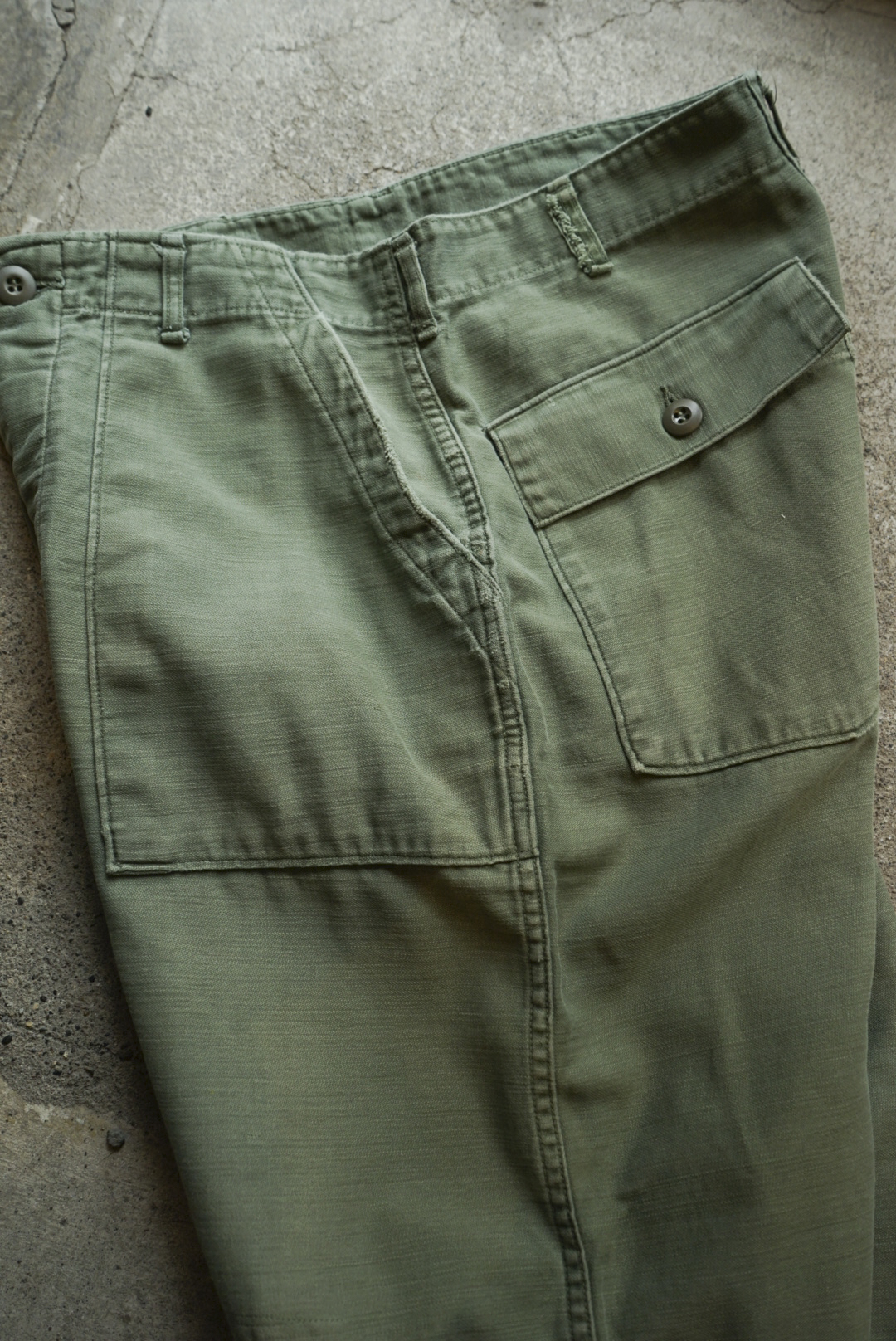 US ARMY BAKER PANTS REPAIRED 04