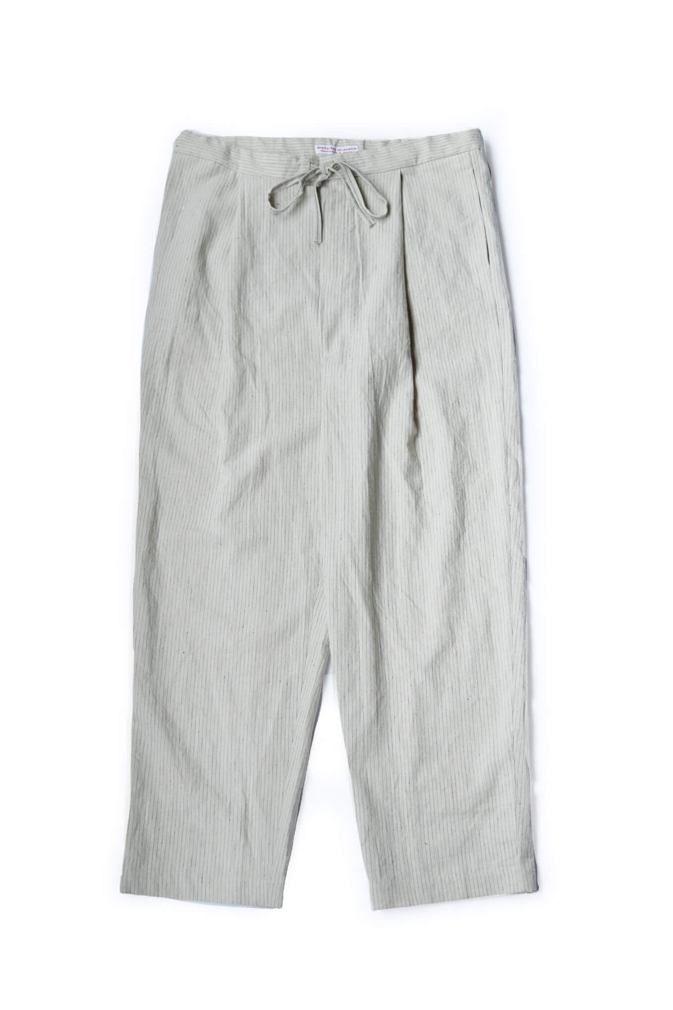 1TUCK DRAWSTRING TROUSERS - STRIPED