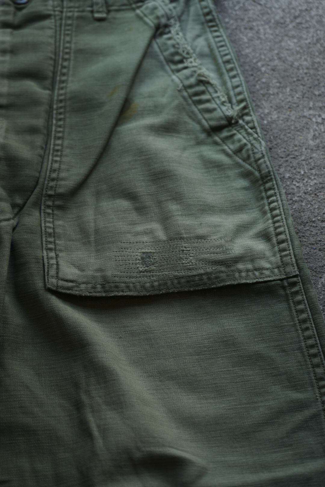 US ARMY BAKER PANTS REPAIRED 05