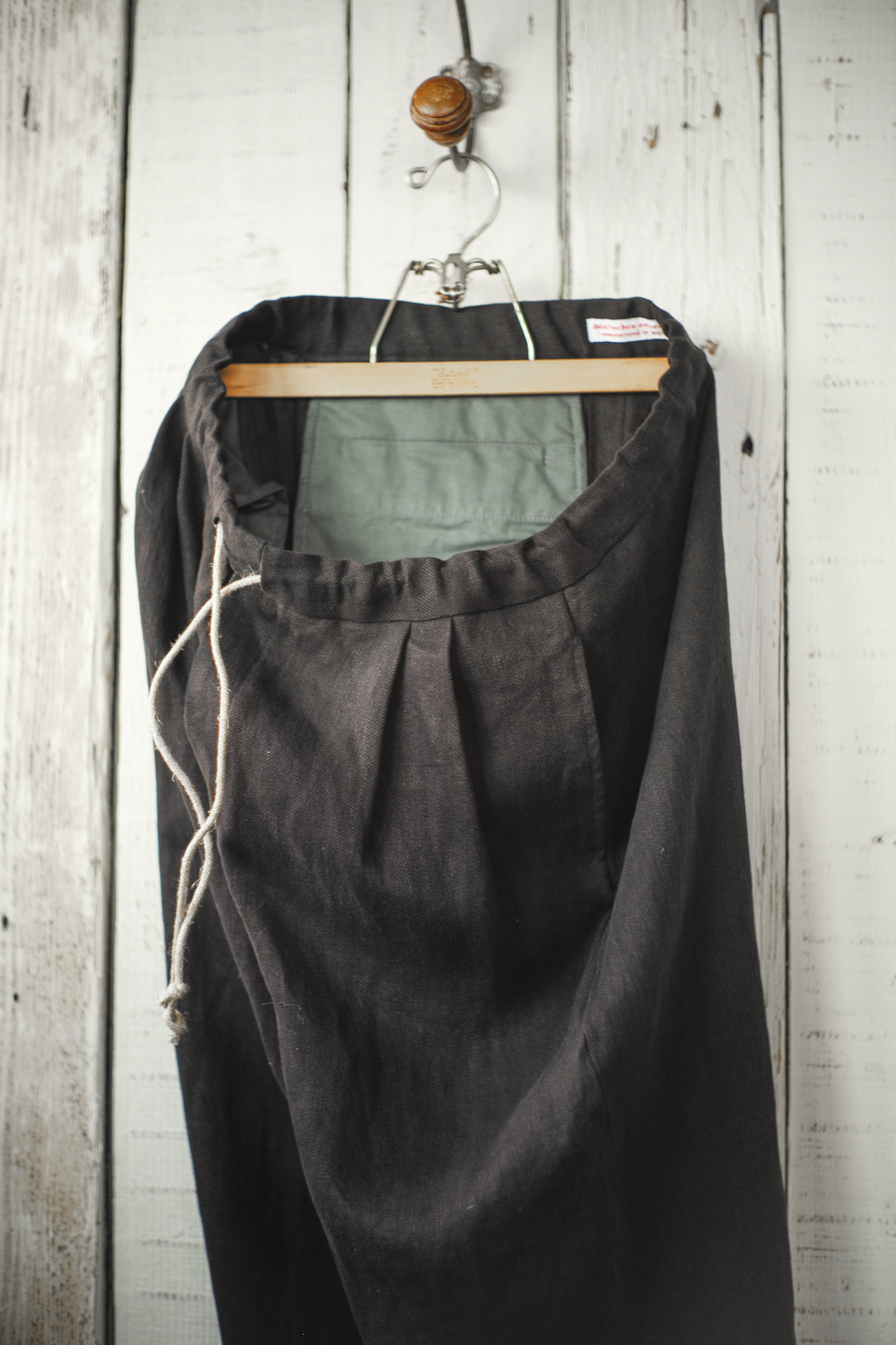 WASHED LINEN 2TUCK TROUSERS