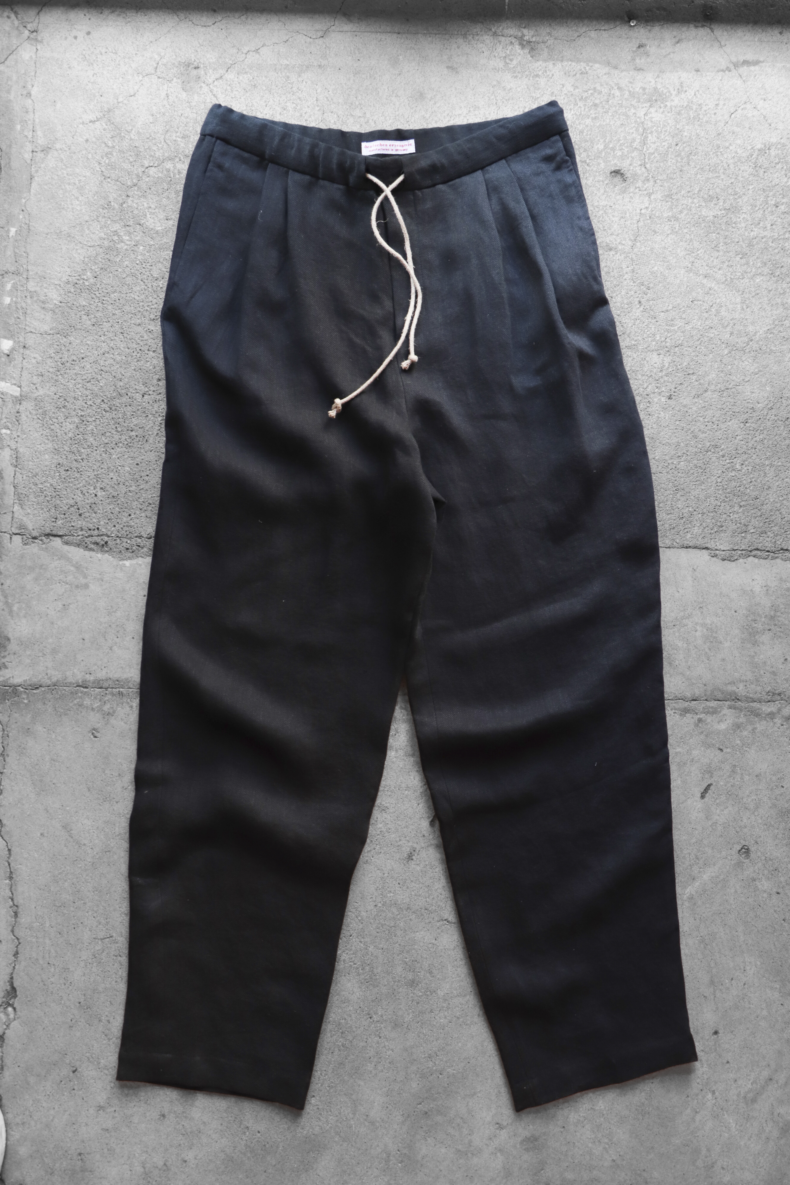 WASHED LINEN 2TUCK TROUSERS