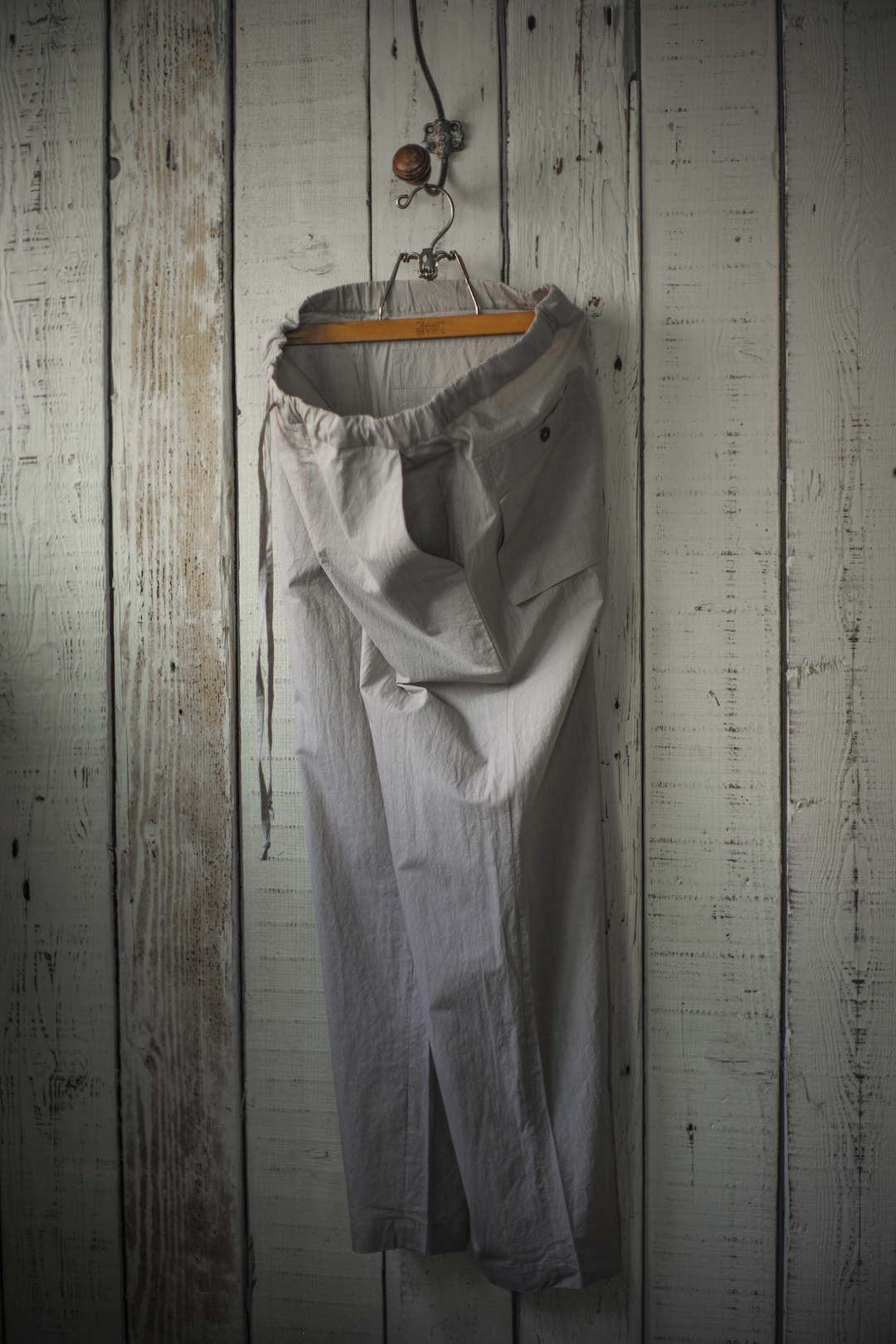 Triple Washed Thin Cotton Drawstring Trousers