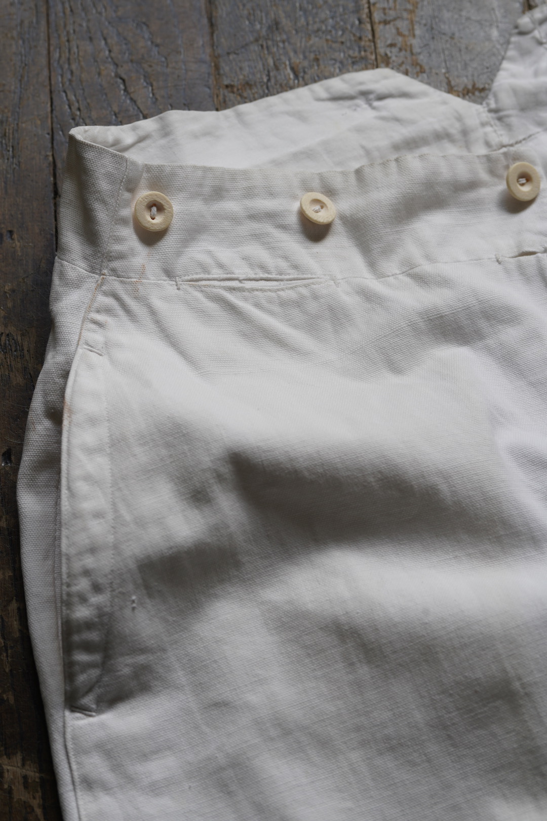 1920's French Cotton Linen Trousers