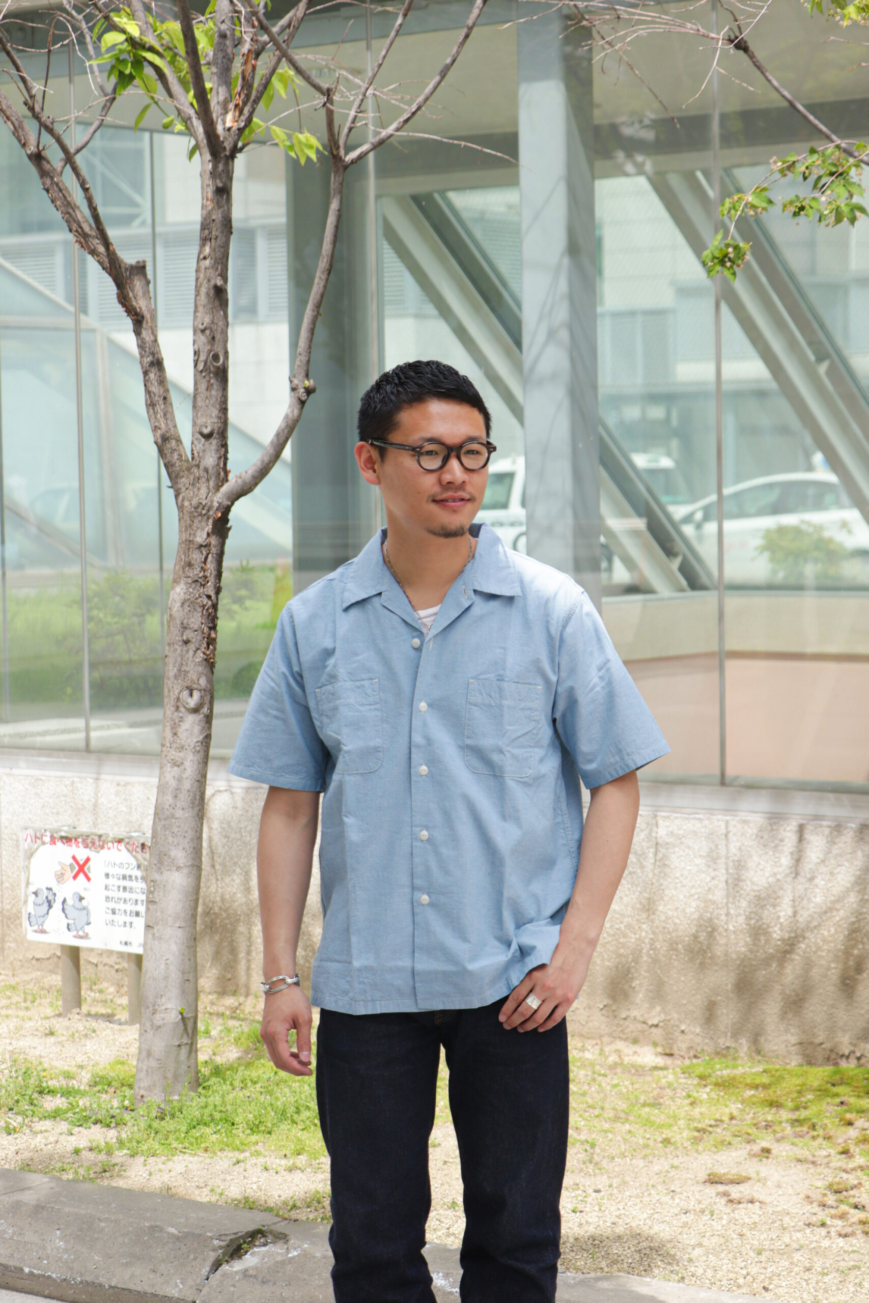 U54 QLS SHIRTS LT CHAMBRAY（LT INDIGO）