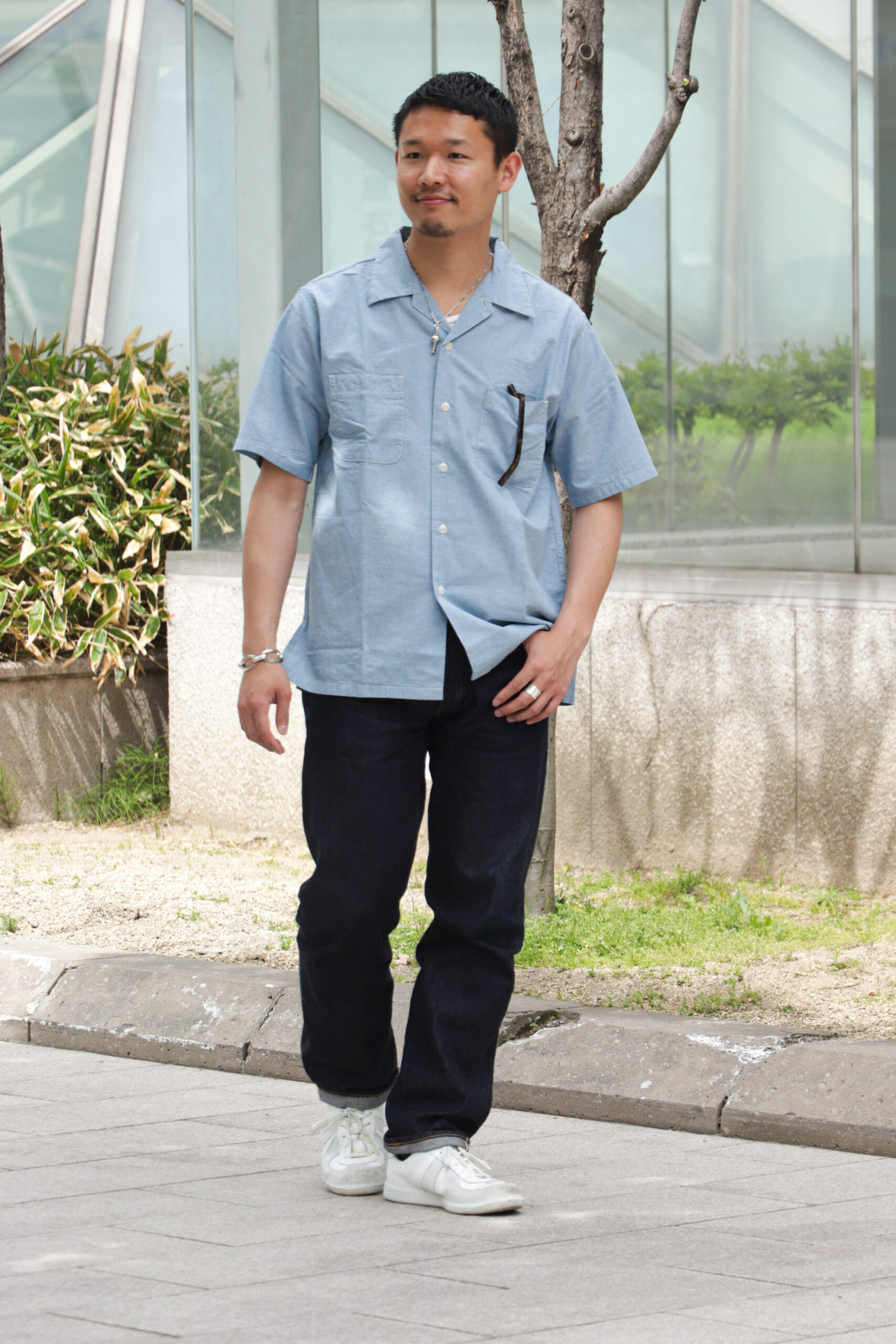 U54 QLS SHIRTS LT CHAMBRAY（LT INDIGO）