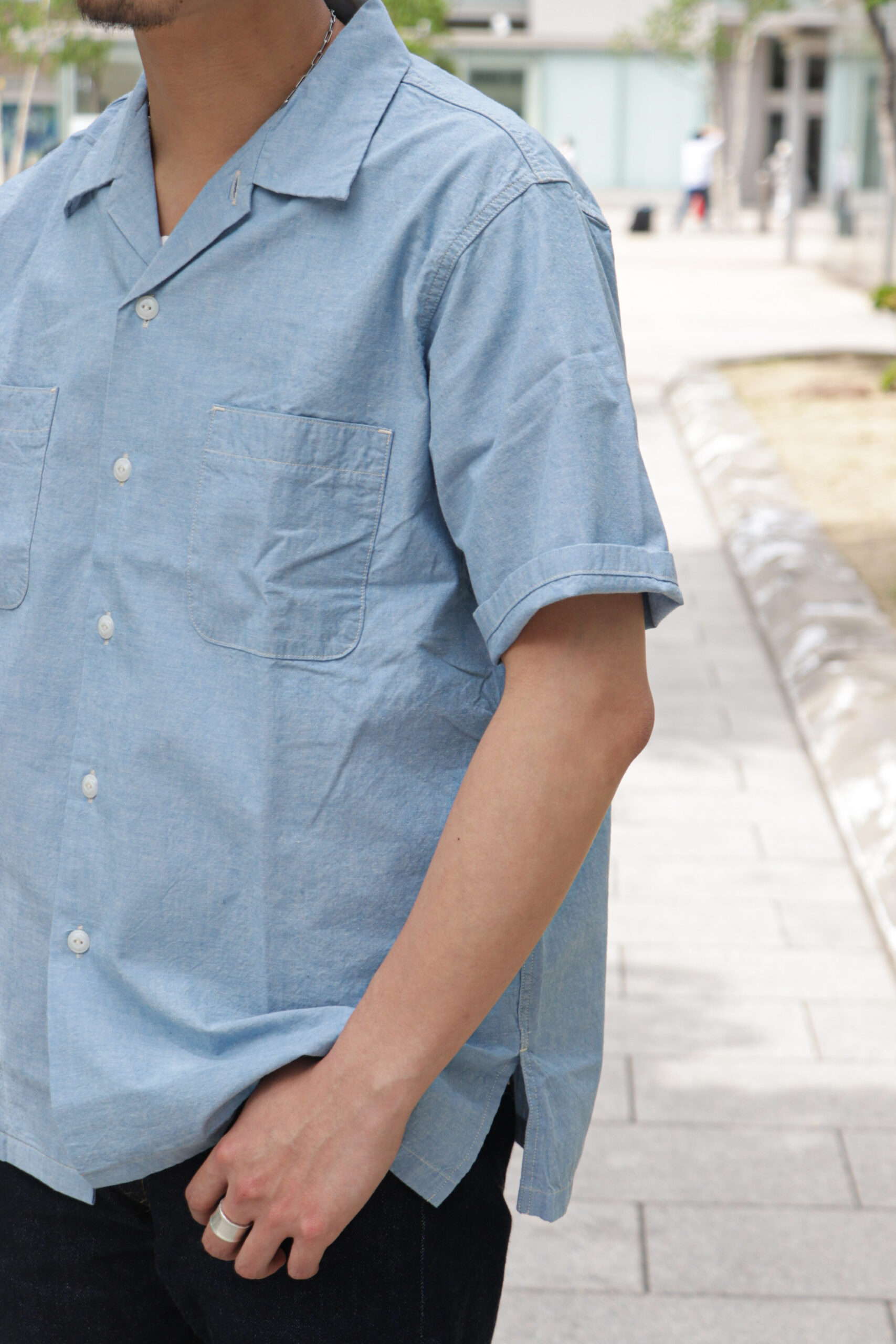 U54 QLS SHIRTS LT CHAMBRAY（LT INDIGO）