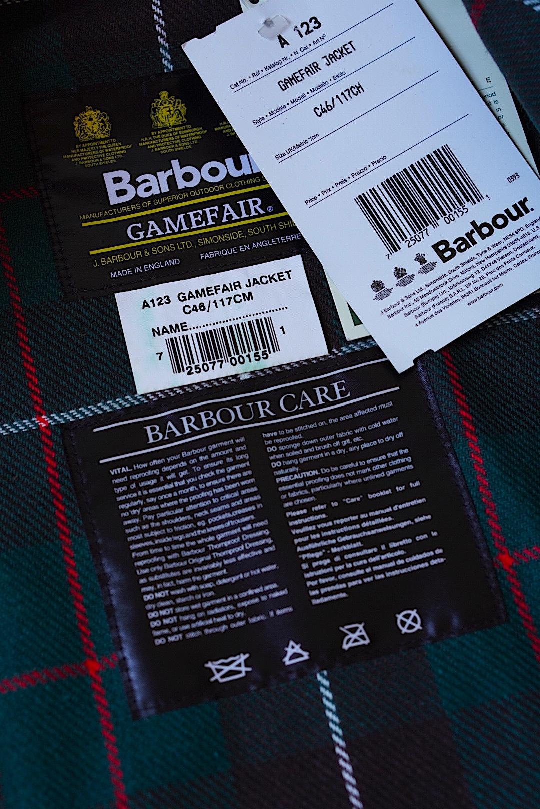 身幅-73cmSpecial Deadstock　Barbour gamefair　c46