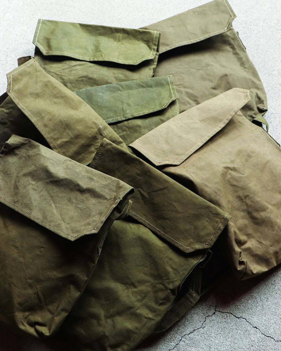 MILITARY BAG 1940'S W.GERMANY TENT CLOTH