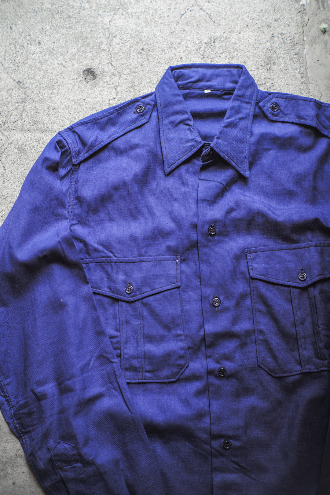 FRENCH ARMY PILOT BLUE SHIRT DEADSTOCK