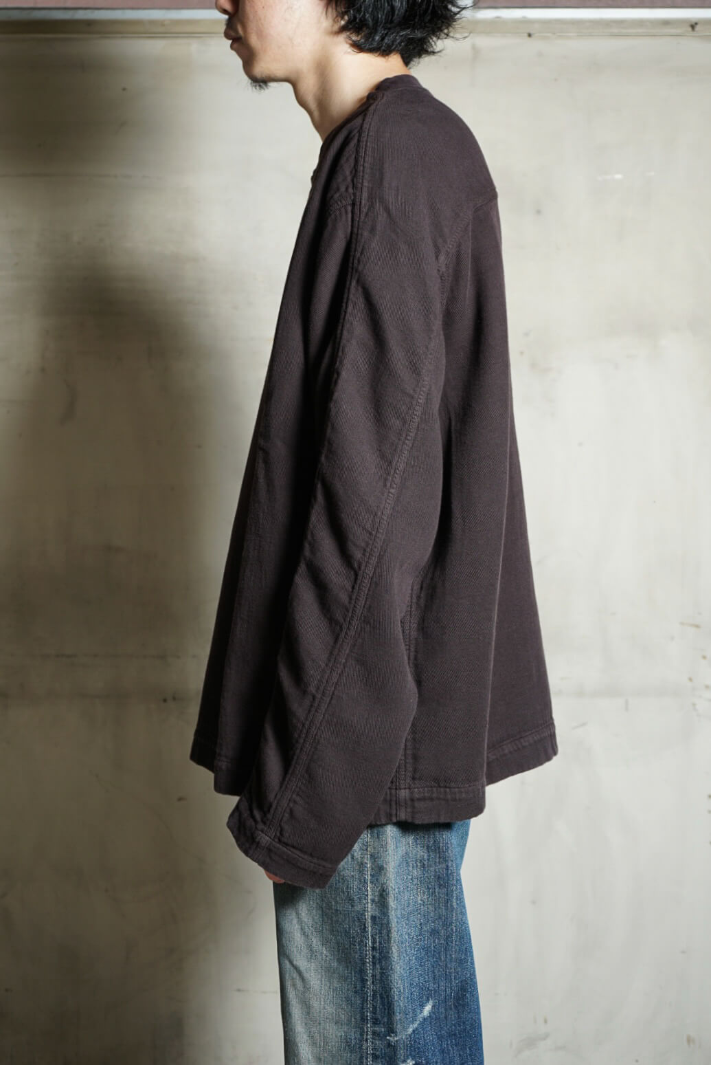 WORKER SWEATER - WOOL COT (BLACKBERRY)