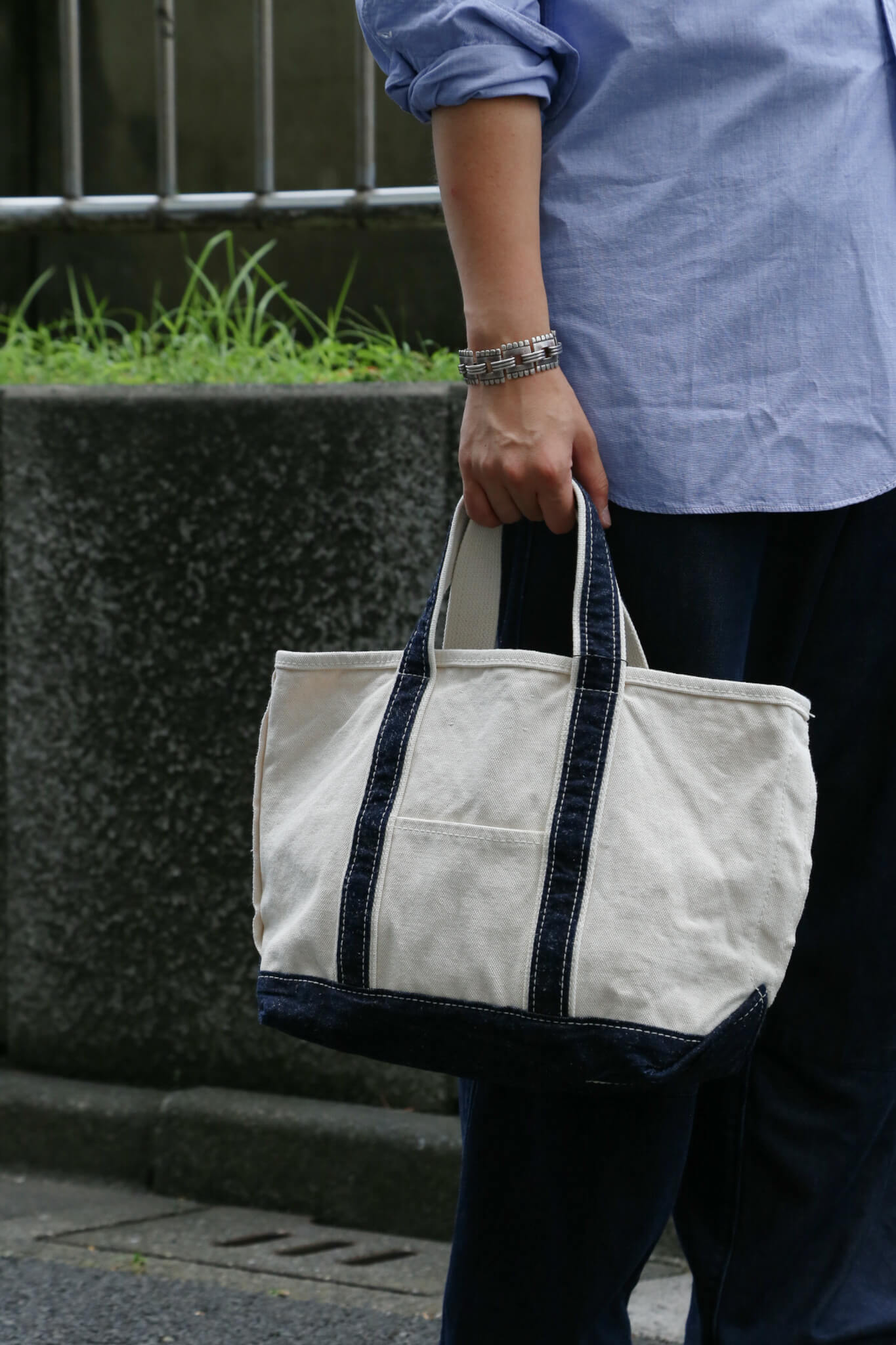 SAC COLMAR M (ECRU×INDIGO)