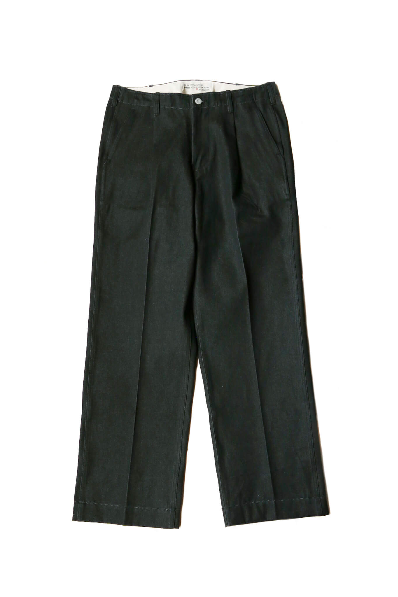 1TUCK TROUSER - WEST POINT BLACK DENIM