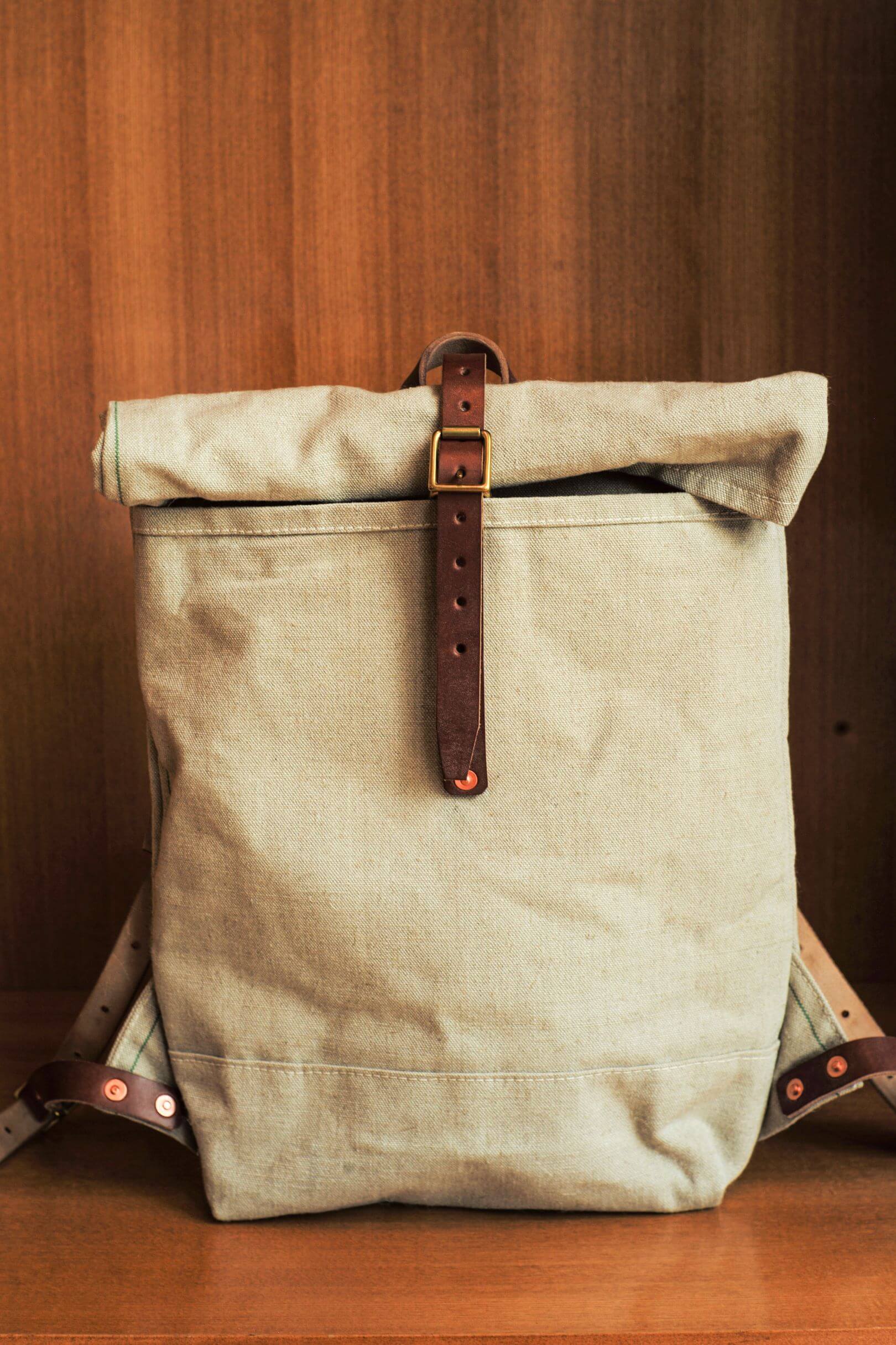 ROLLTOP RUCKSACK MILITARY FLAX