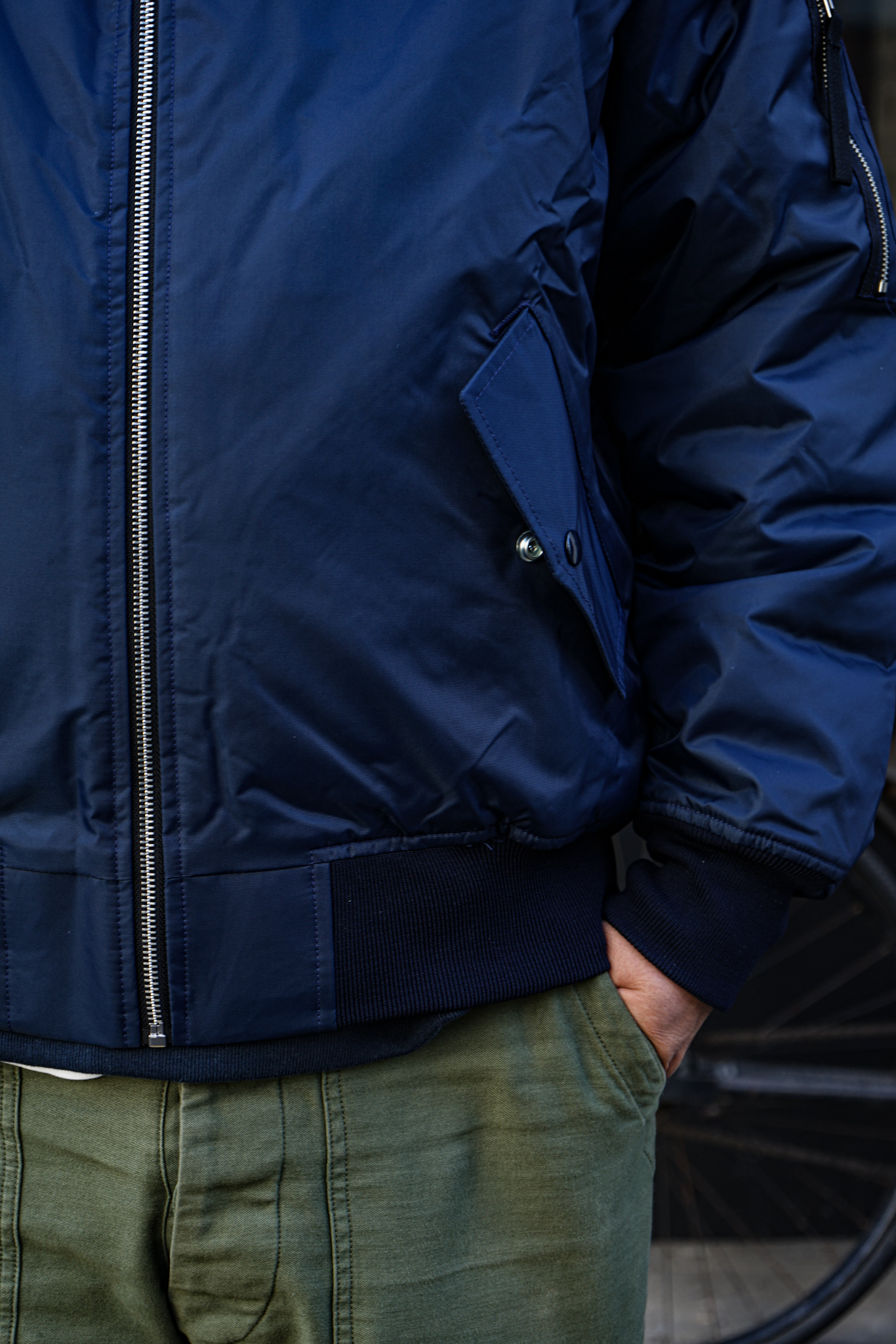 GAME SPORTS WEAR / MA-1 NYLON FLIGHT BOMBER JACKET NAVY