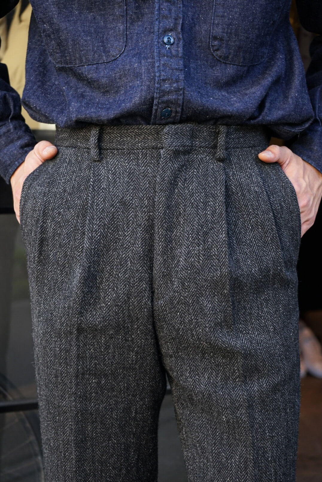 2P TROUSER FOX HERRINGBONE