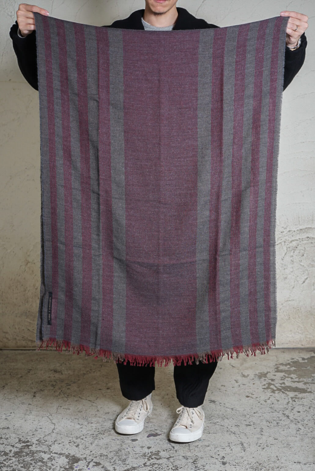 JANUS SCARF（BURGUNDY × GREY）