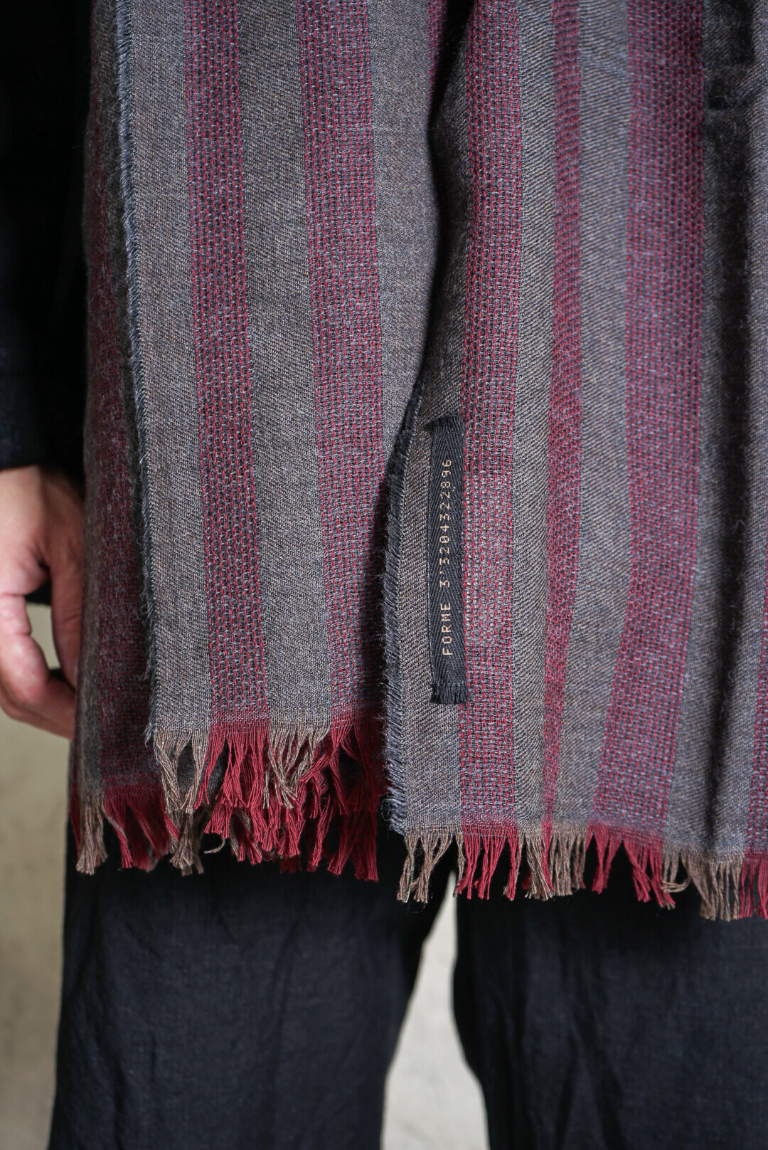 JANUS SCARF（BURGUNDY × GREY）