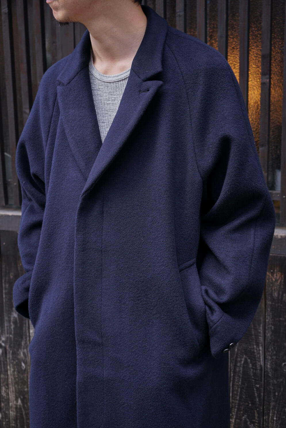 LAPELLED COAT WOOL