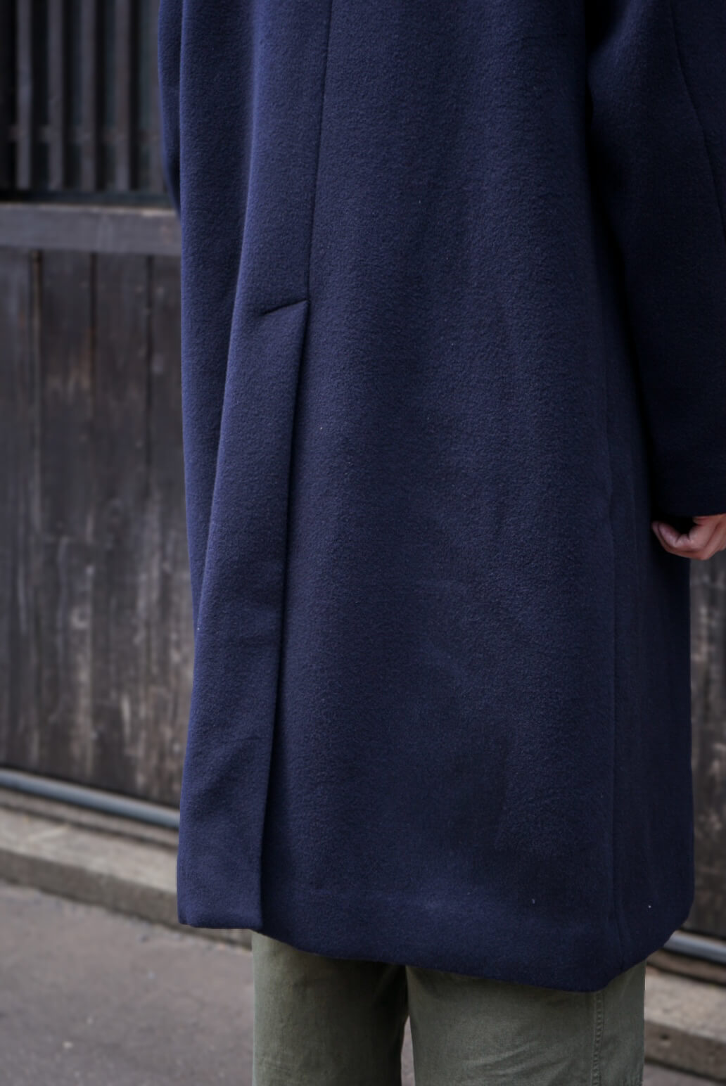 LAPELLED COAT WOOL