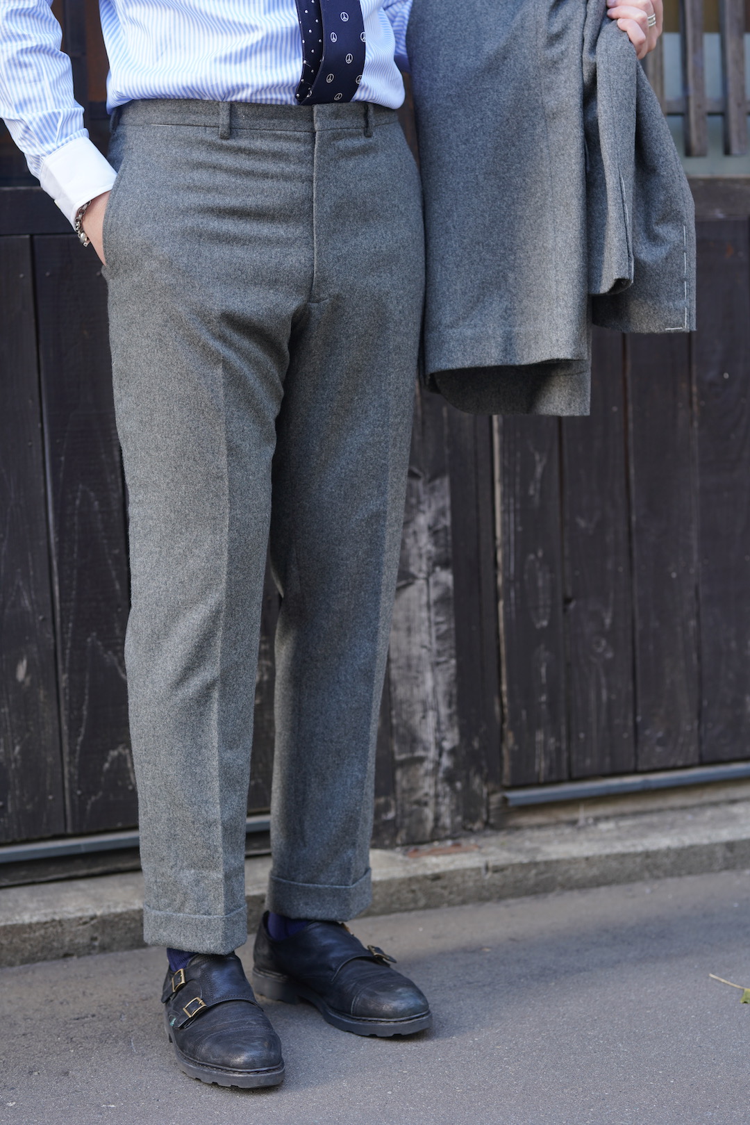 TRIM TROUSERS FOX SOLID FLANNEL