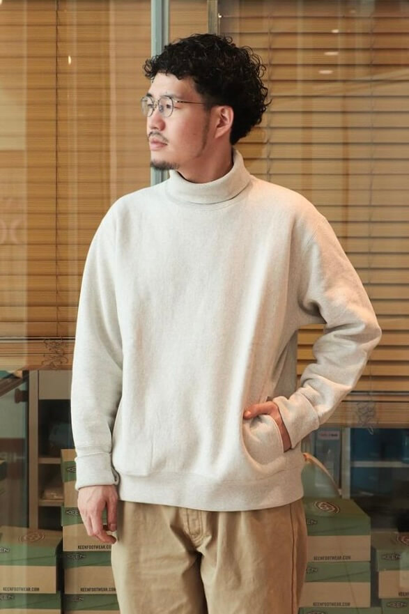 Turtle Neck Sweat L/S（OATMEAL）