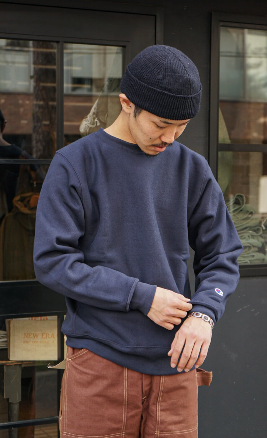 リバースウィーブ クルーネックスウェットシャツ MADE IN USA（Navy）