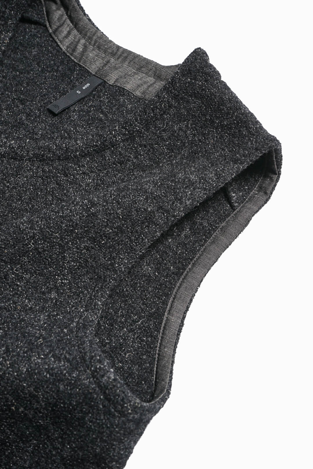 FRENCH VEST WOOL/LINEN（BLACK）