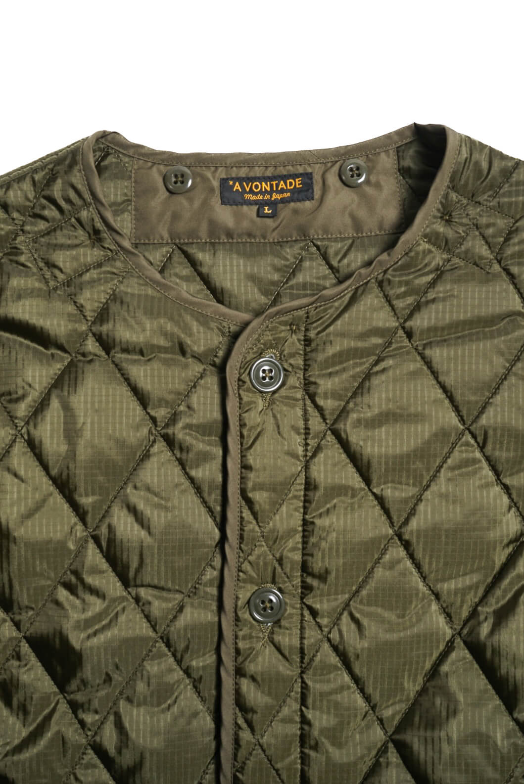 Quilted Liner Jacket -Detachable Collar-