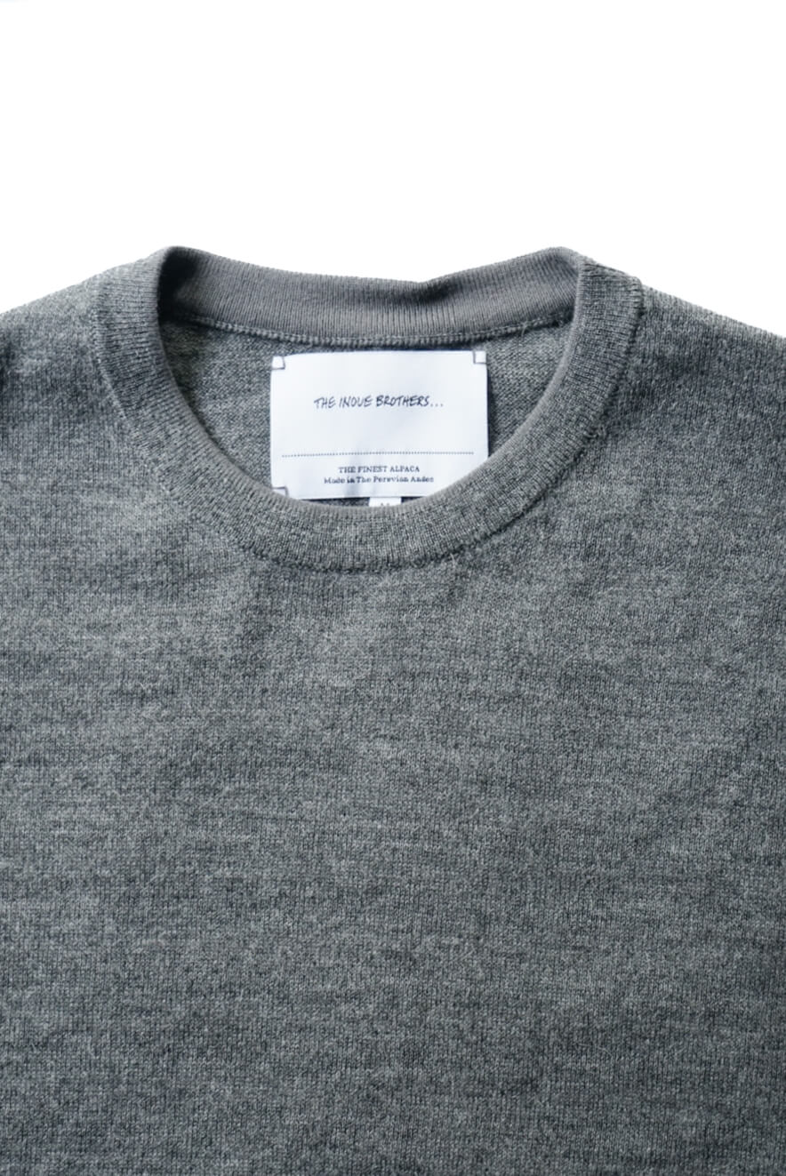 CREW NECK SWEATER（MID GREY）