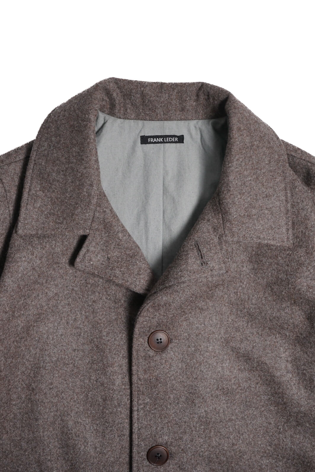 GREY WOOL EDGE DETAIL JACKET