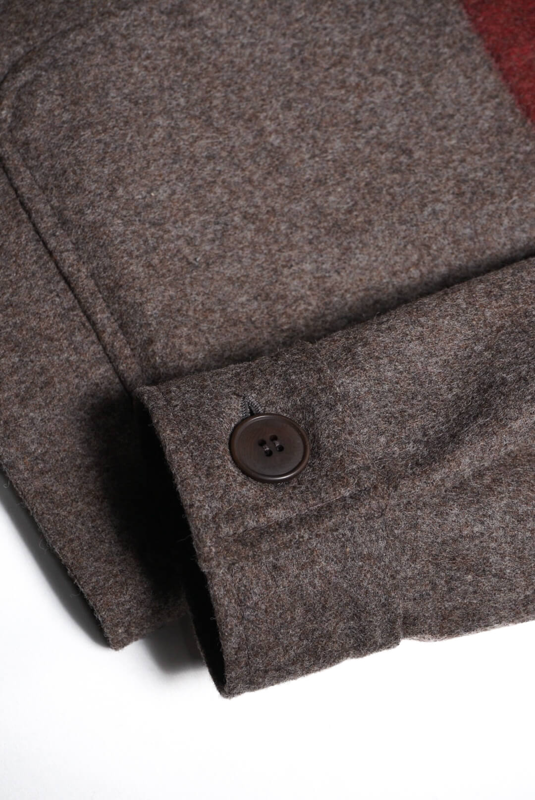 GREY WOOL EDGE DETAIL JACKET