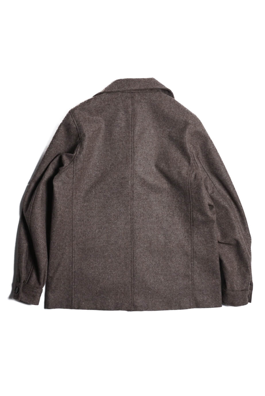 GREY WOOL EDGE DETAIL JACKET