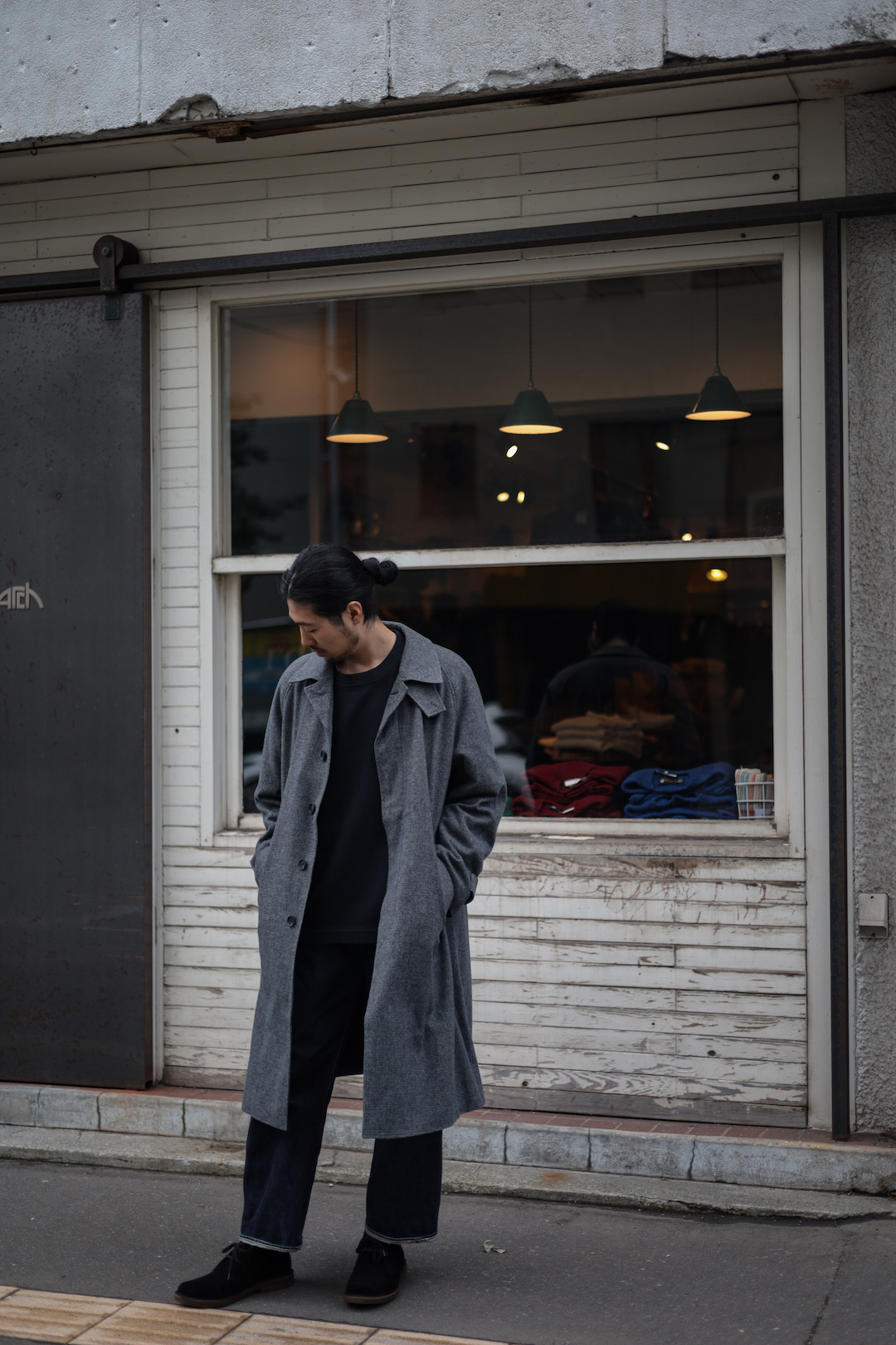 RAGLAN COAT HOUNDTOOTH