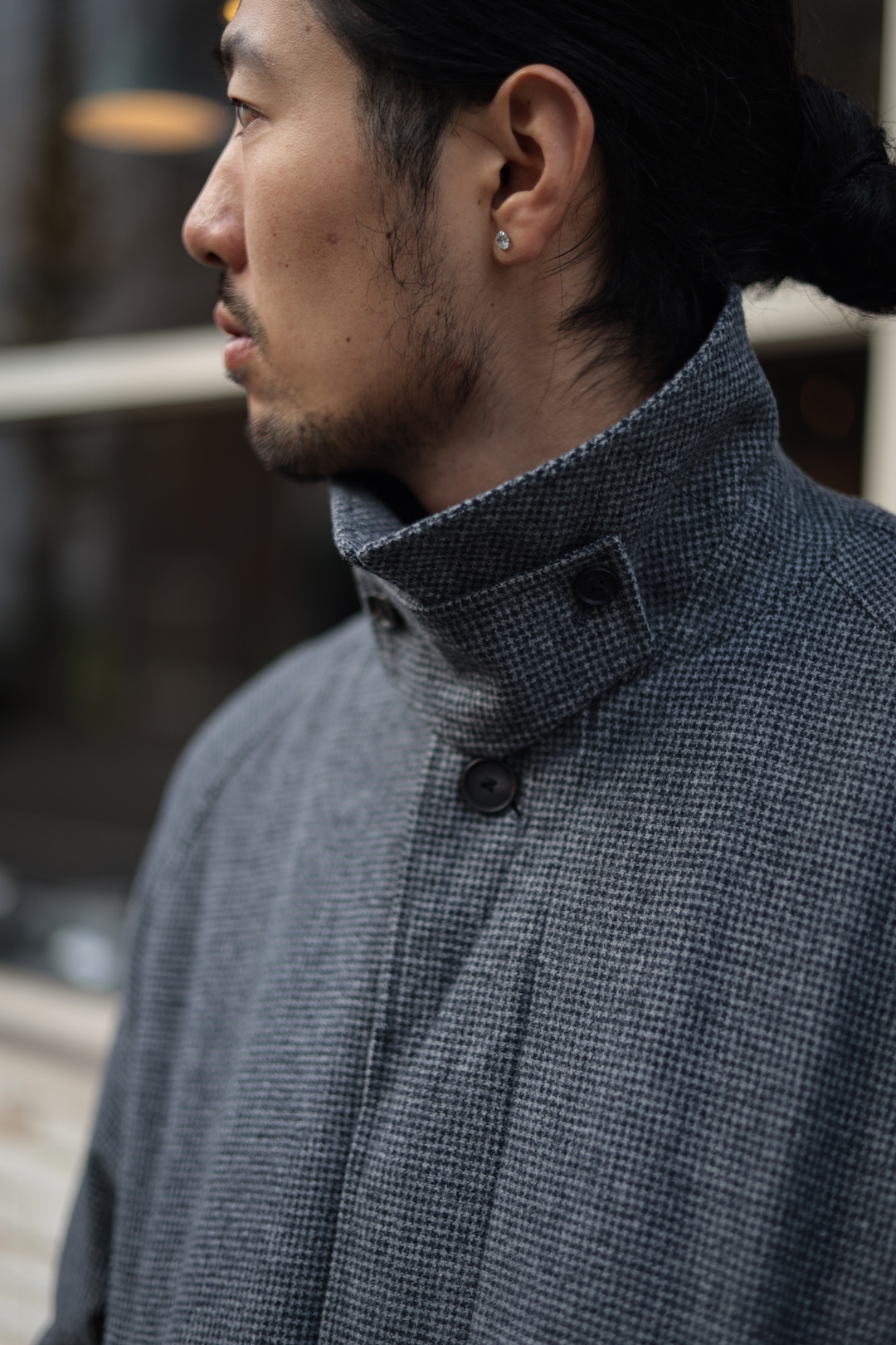 RAGLAN COAT HOUNDTOOTH