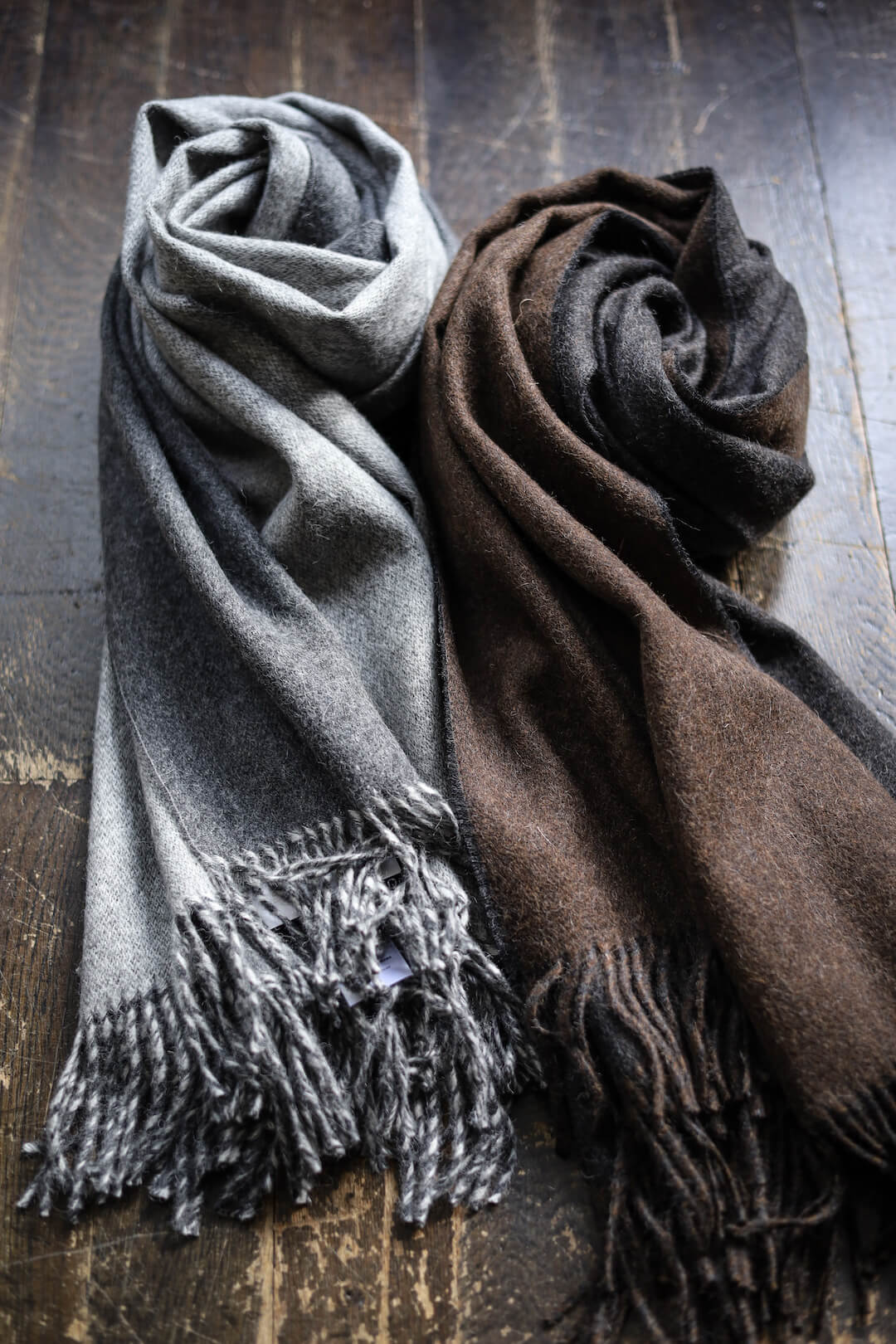 TWO-COLOR Large Brushed Stole