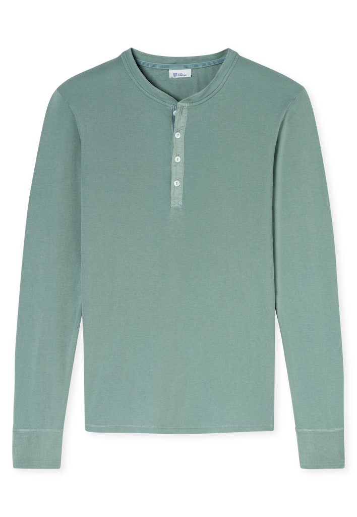 KARL-HEINZ Henley Neck 1/1 (Long Sleeves) シーサー カールハインツヘンリーネック1/1 - Liden Green