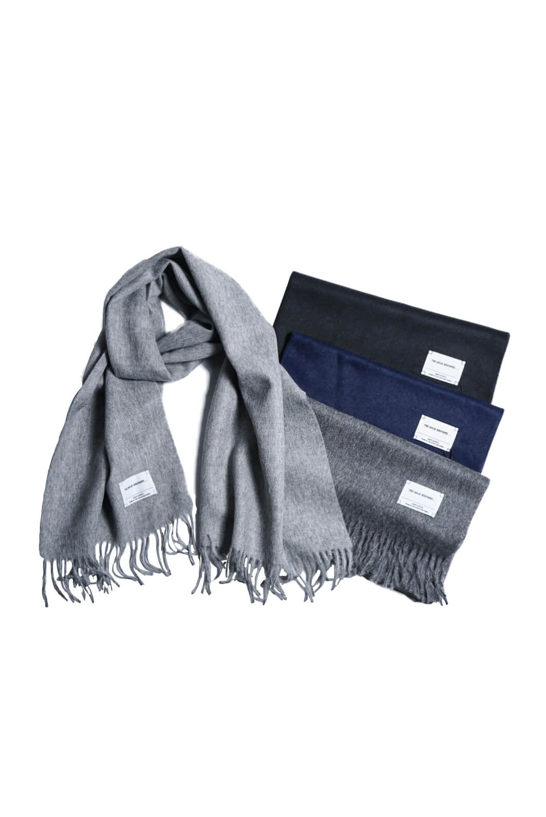 Brushed Scarf（Light Gray / Gray / Navy / Black）