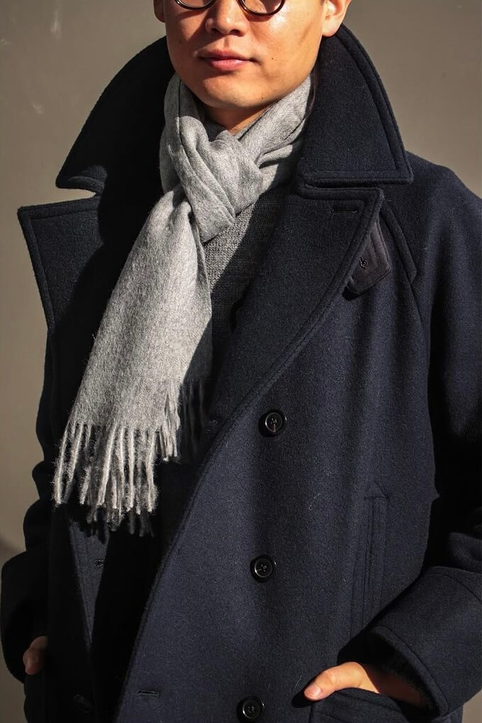 Brushed Scarf（Light Gray / Gray / Navy / Black）