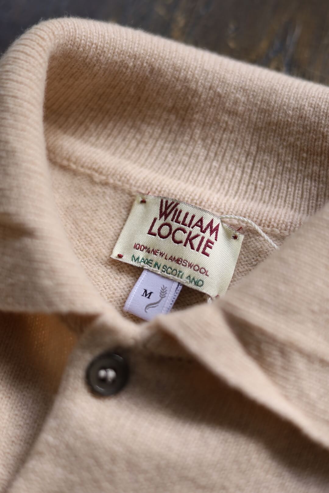WILLIAM LOCKIE Lambs Wool Polo Collar