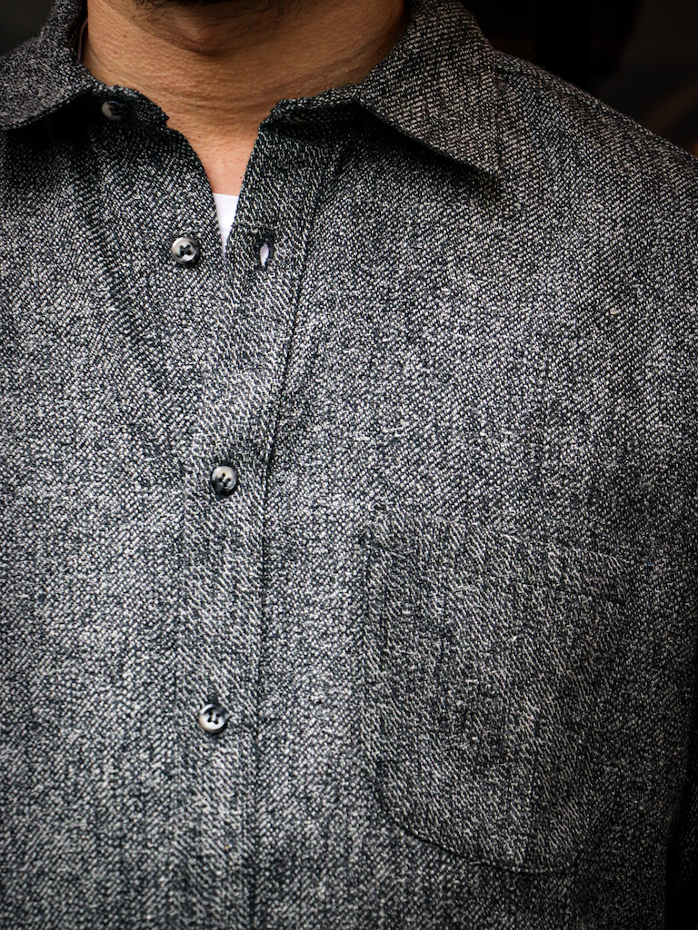 Grey Wool Linen Shirts