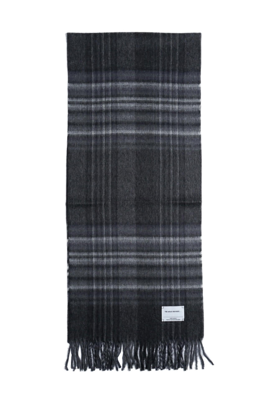 BRUSHED SCARF CHECK - CHECKERED BLACK