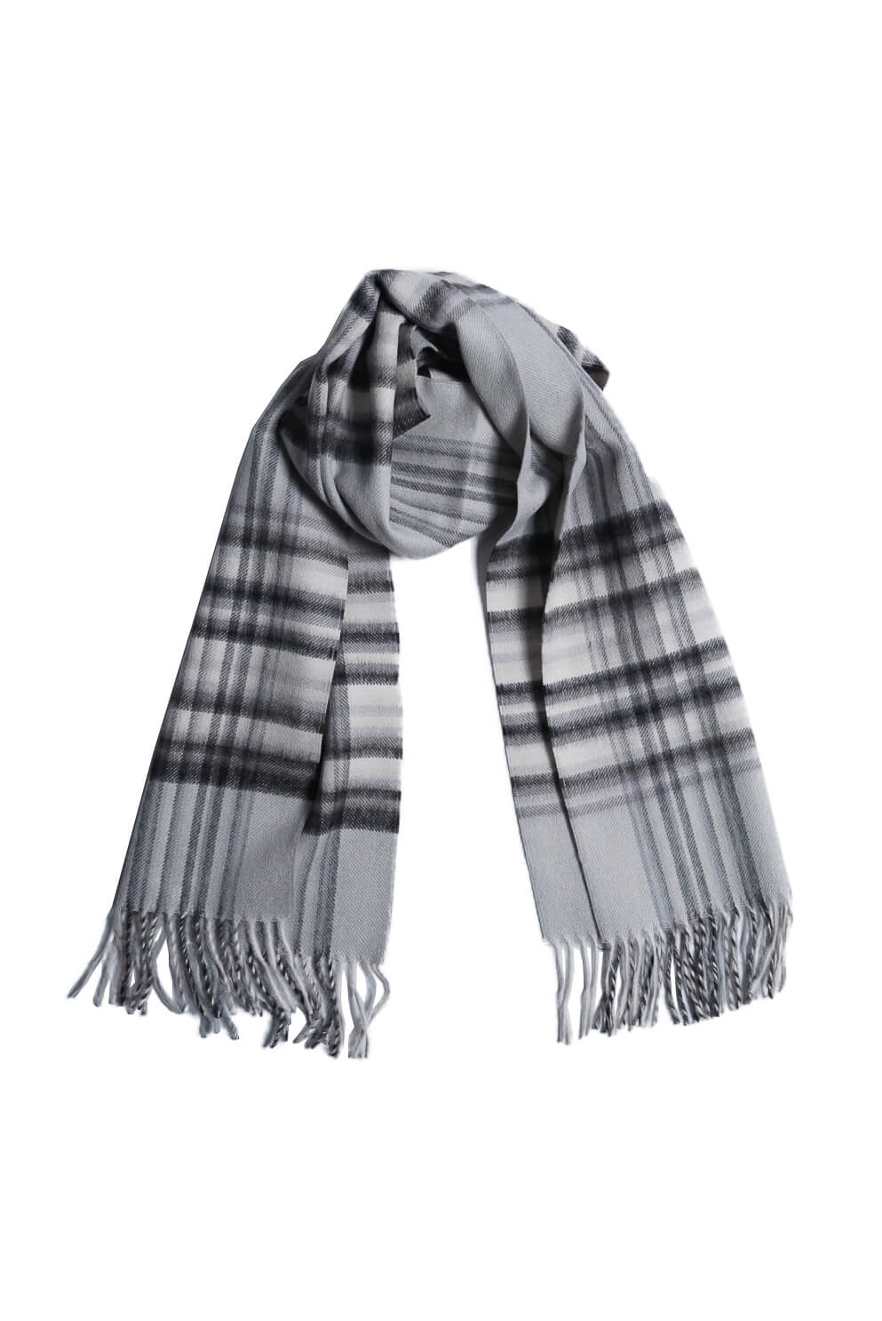 BRUSHED SCARF CHECK - CHECKERED GREY