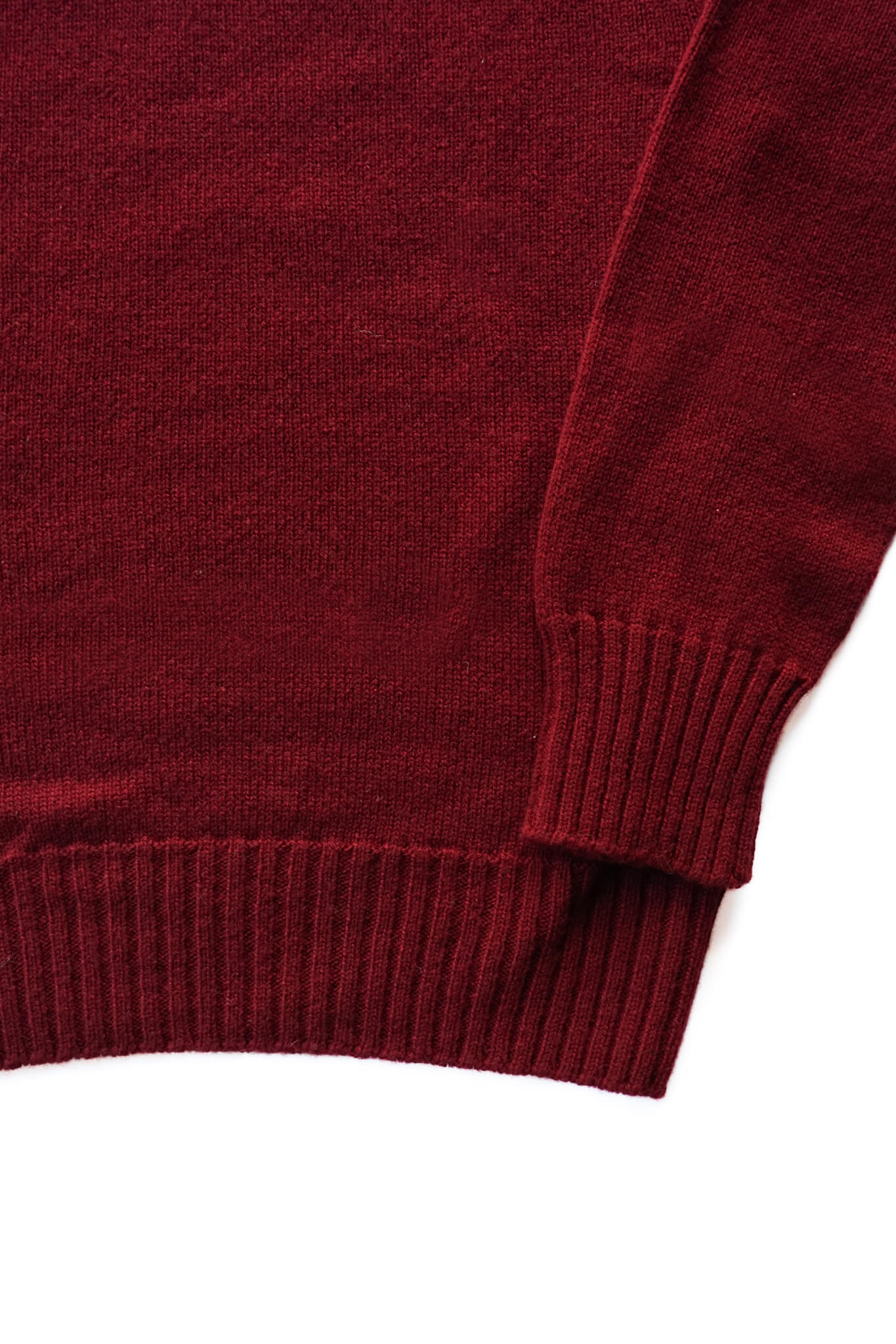 CASHMERE CREW NECK SWEATER（BURGUNDY）