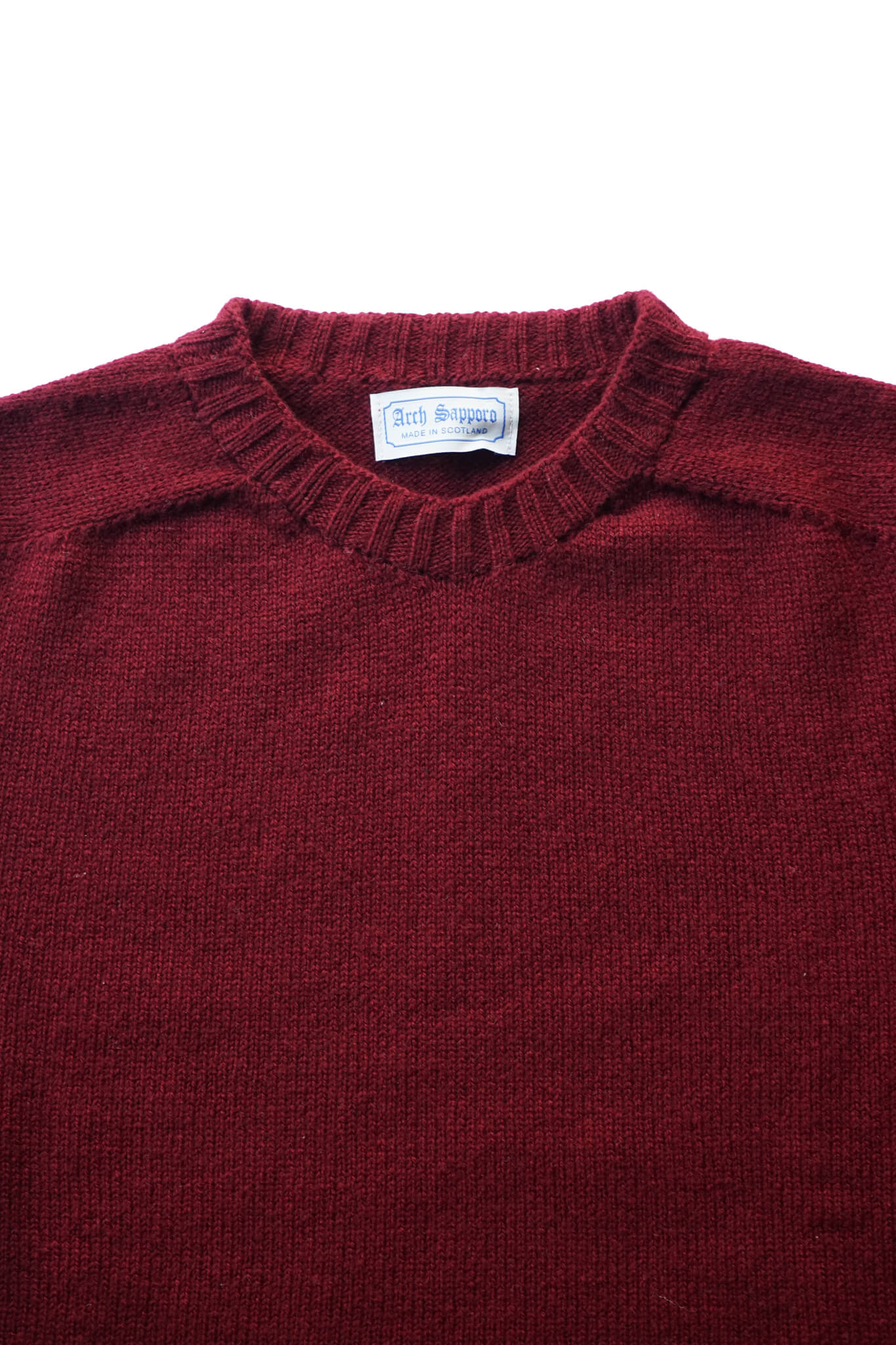 CASHMERE CREW NECK SWEATER（BURGUNDY）