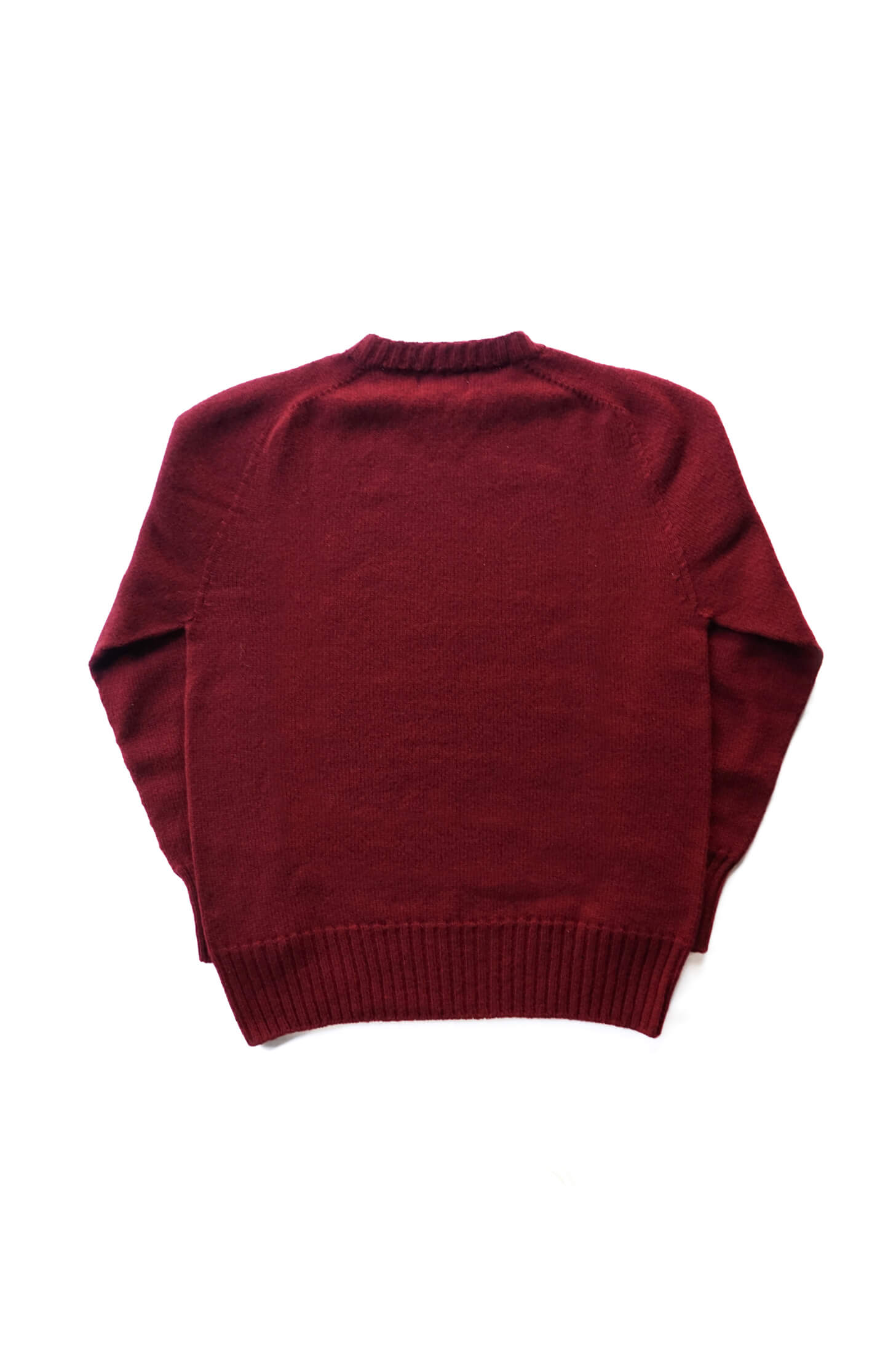 CASHMERE CREW NECK SWEATER（BURGUNDY）